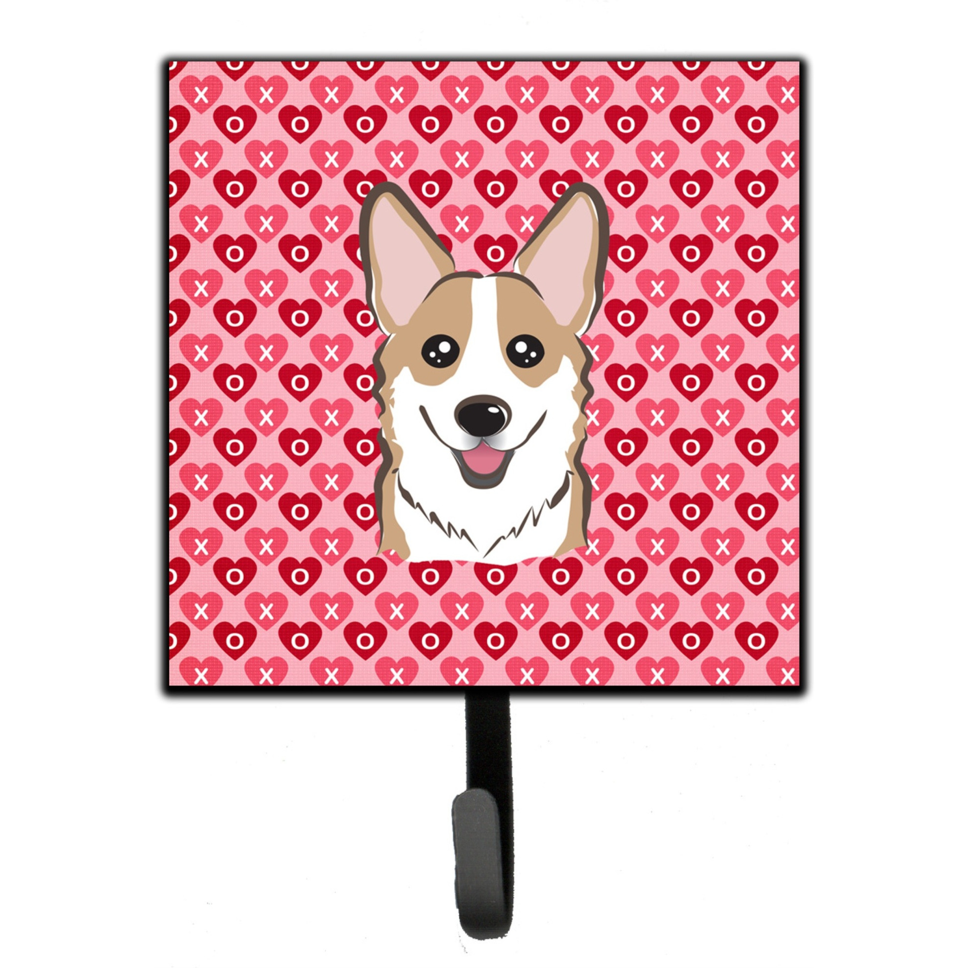&quotCaroline's Treasures Sable Corgi Hearts Wall Hook, Small, Multicolor"
