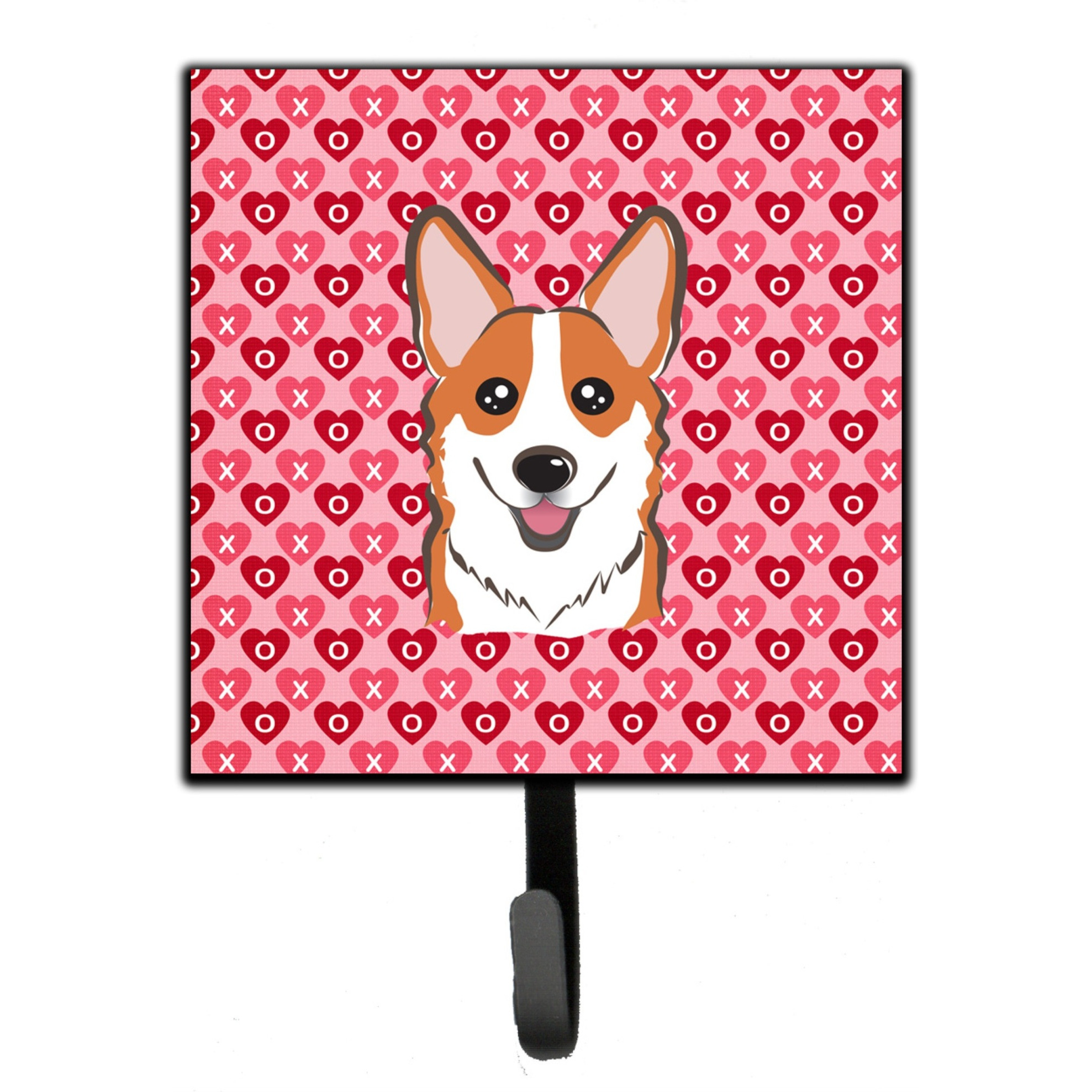 &quotCaroline's Treasures Red Corgi Hearts Wall Hook, Small, Multicolor"