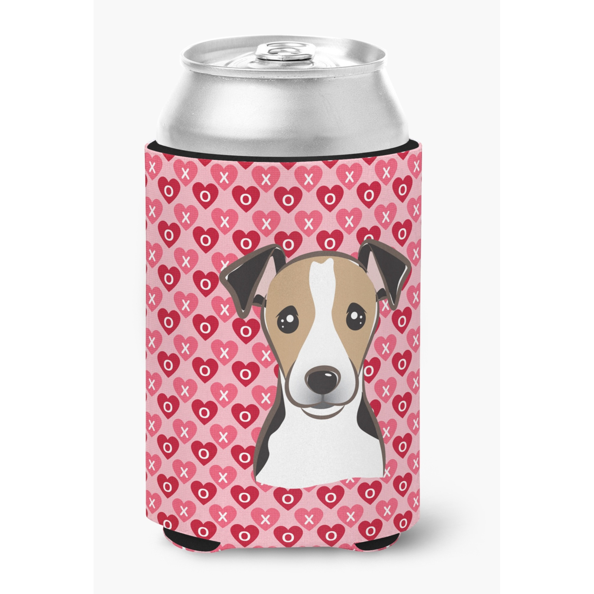 &quotCaroline's Treasures BB5331CC Jack Russell Terrier Hearts Can or Bottle Hugger, Multicolor"