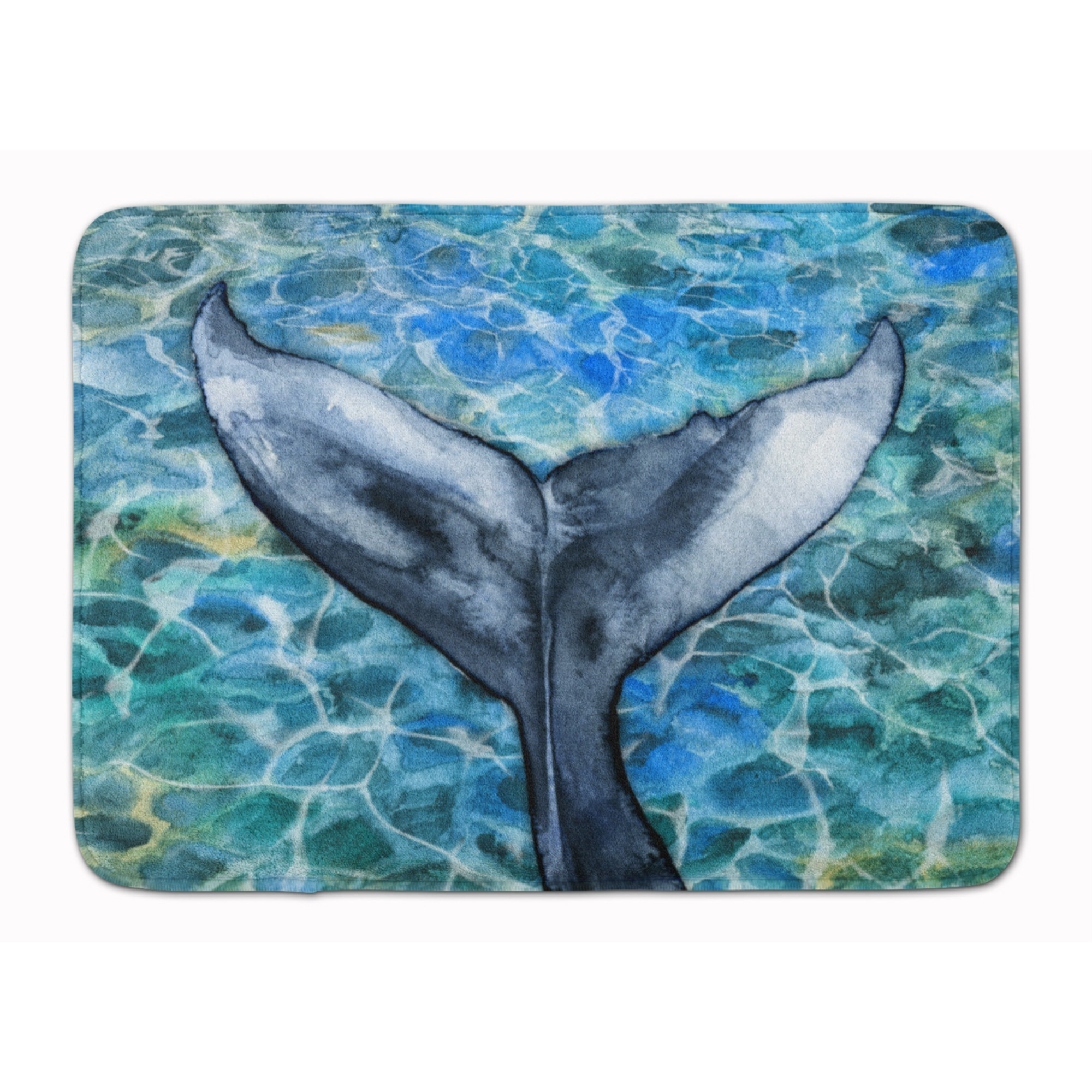 &quotCaroline's Treasures Whale Tail Floor Mat, 19 H x 27 W, Multicolor"