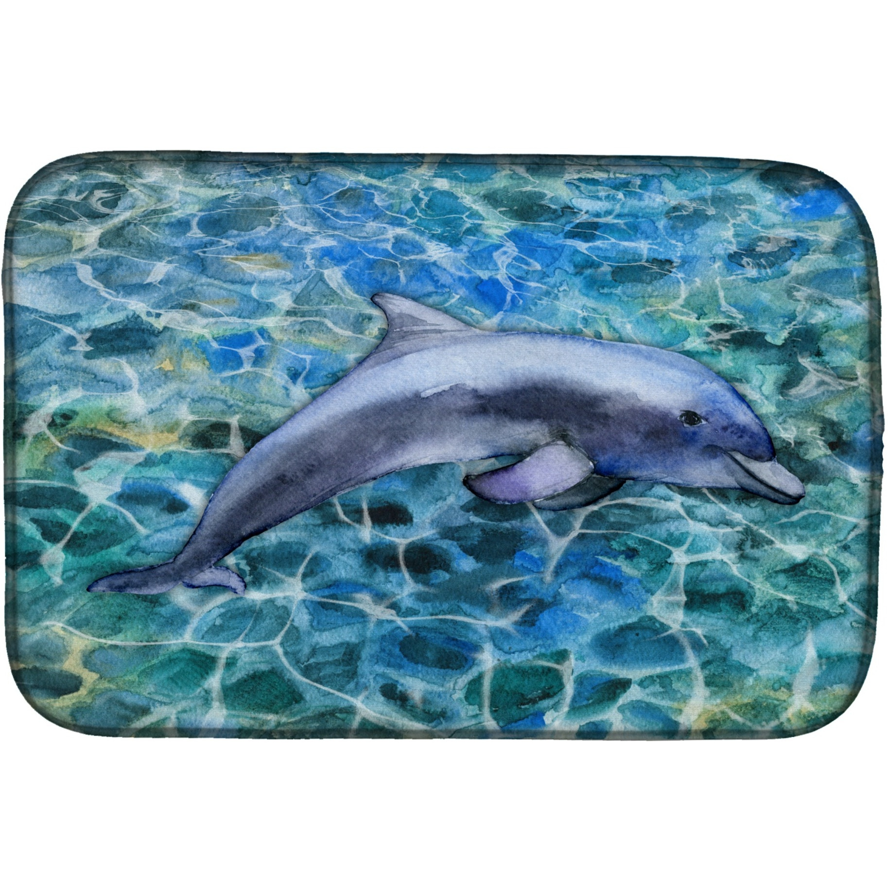 &quotCaroline's Treasures Dolphin Dish Drying Mat, 14"" x 21"""