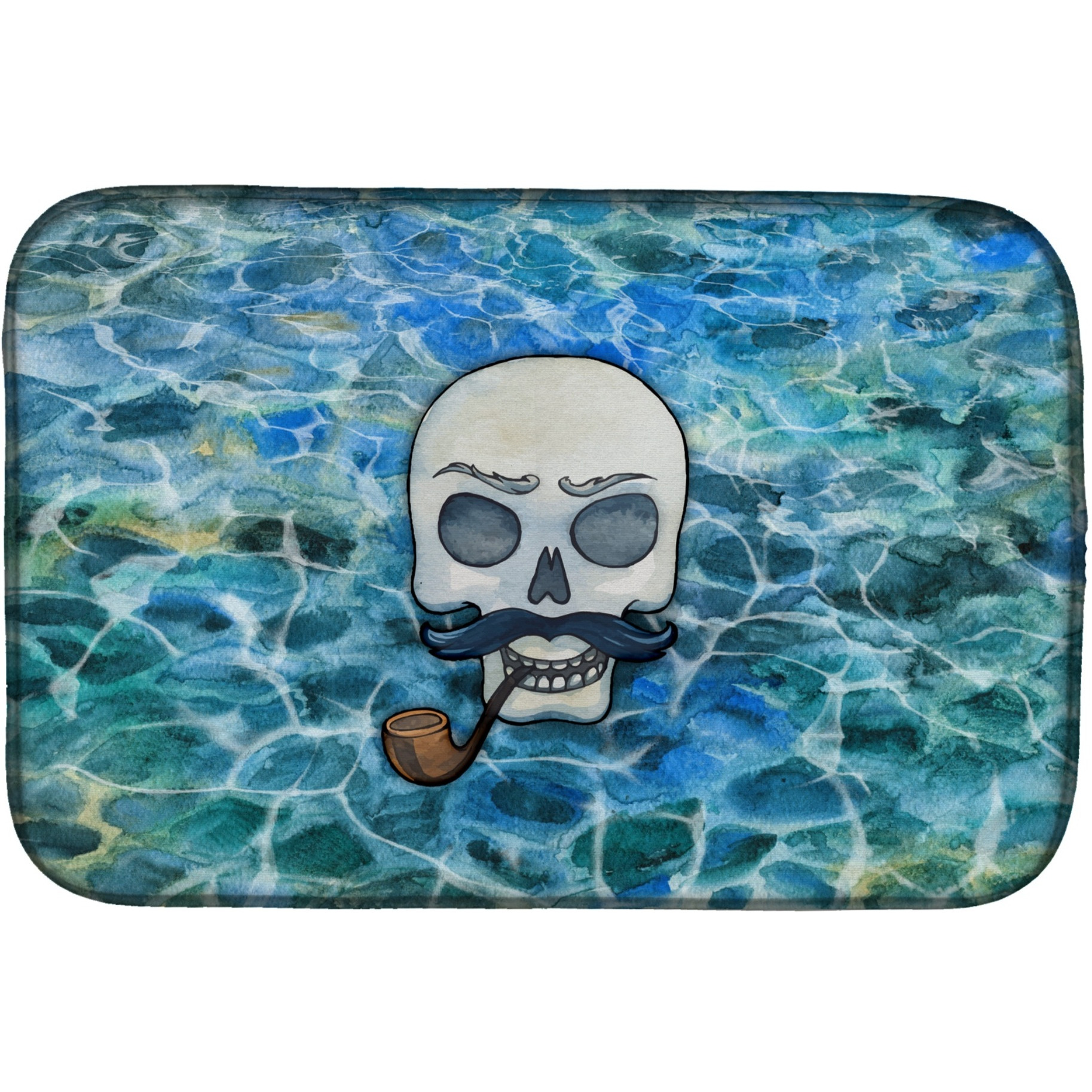 Skeleton Skull Pirate Dish Drying Mat BB5345DDM
