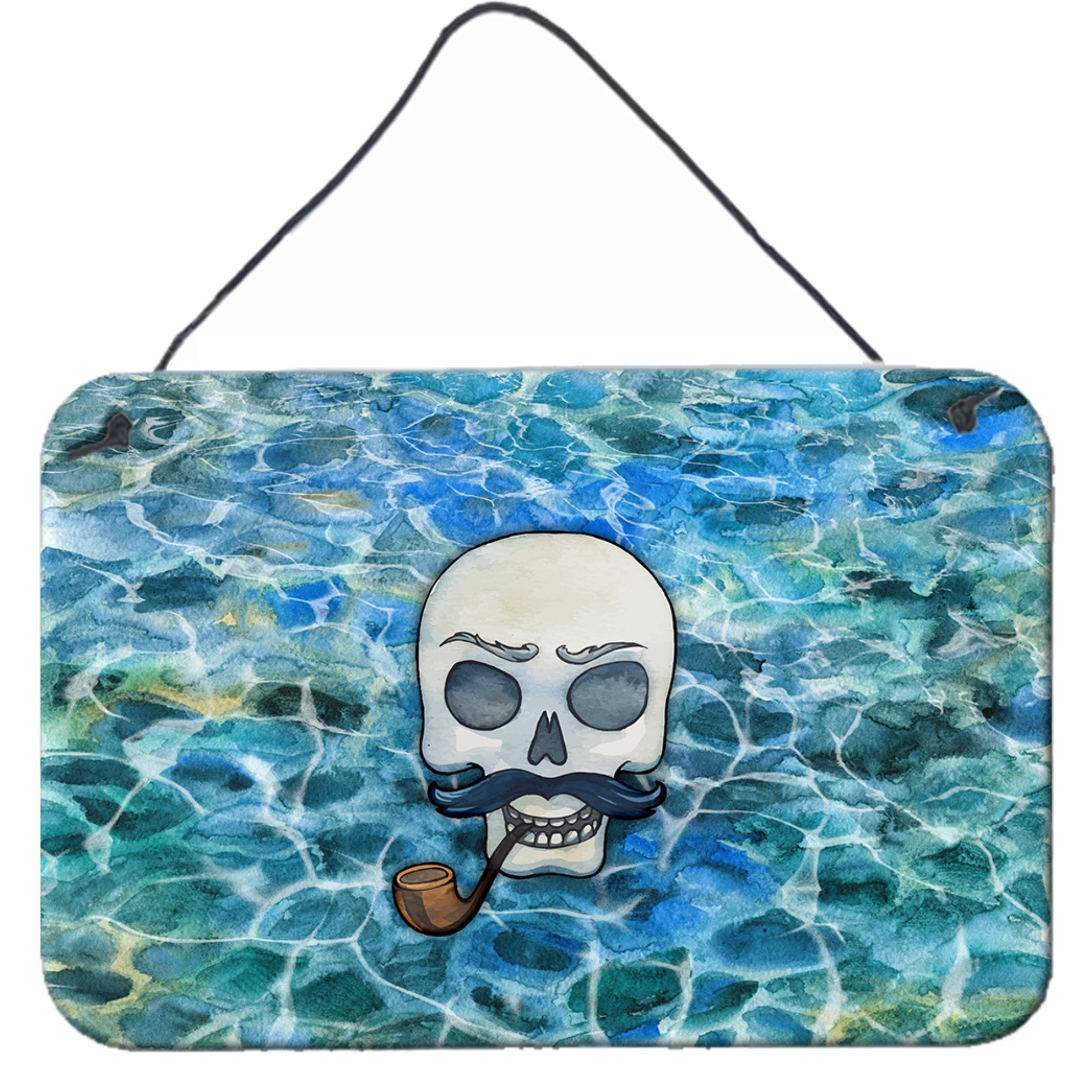 &quotCaroline's Treasures Skeleton Skull Pirate Metal Print, 8 H x 12 W"