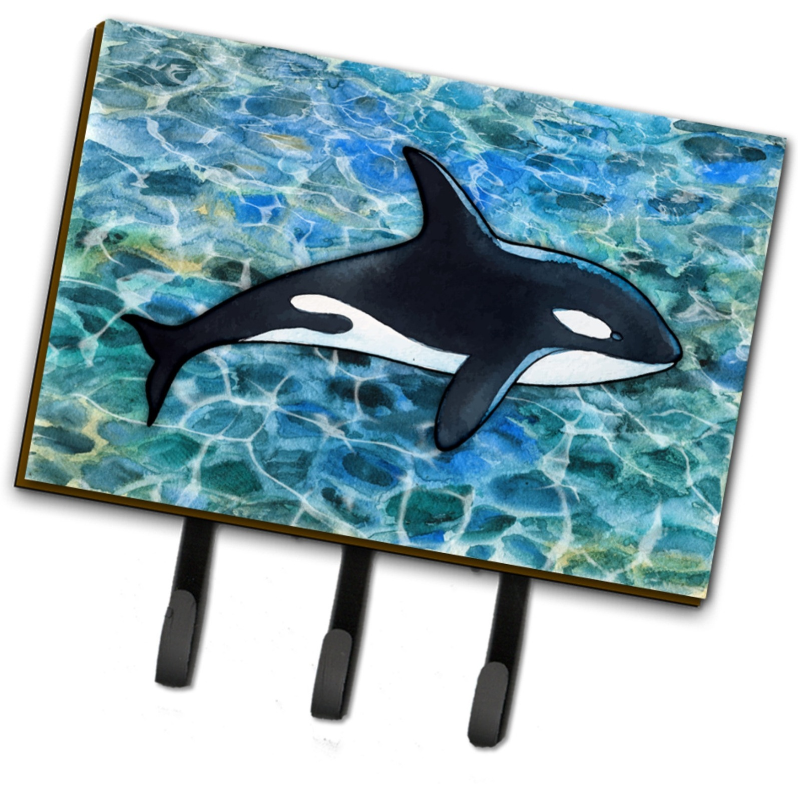 &quotCaroline's Treasures Killer Whale Orca Wall Hook, Triple, Multicolor"