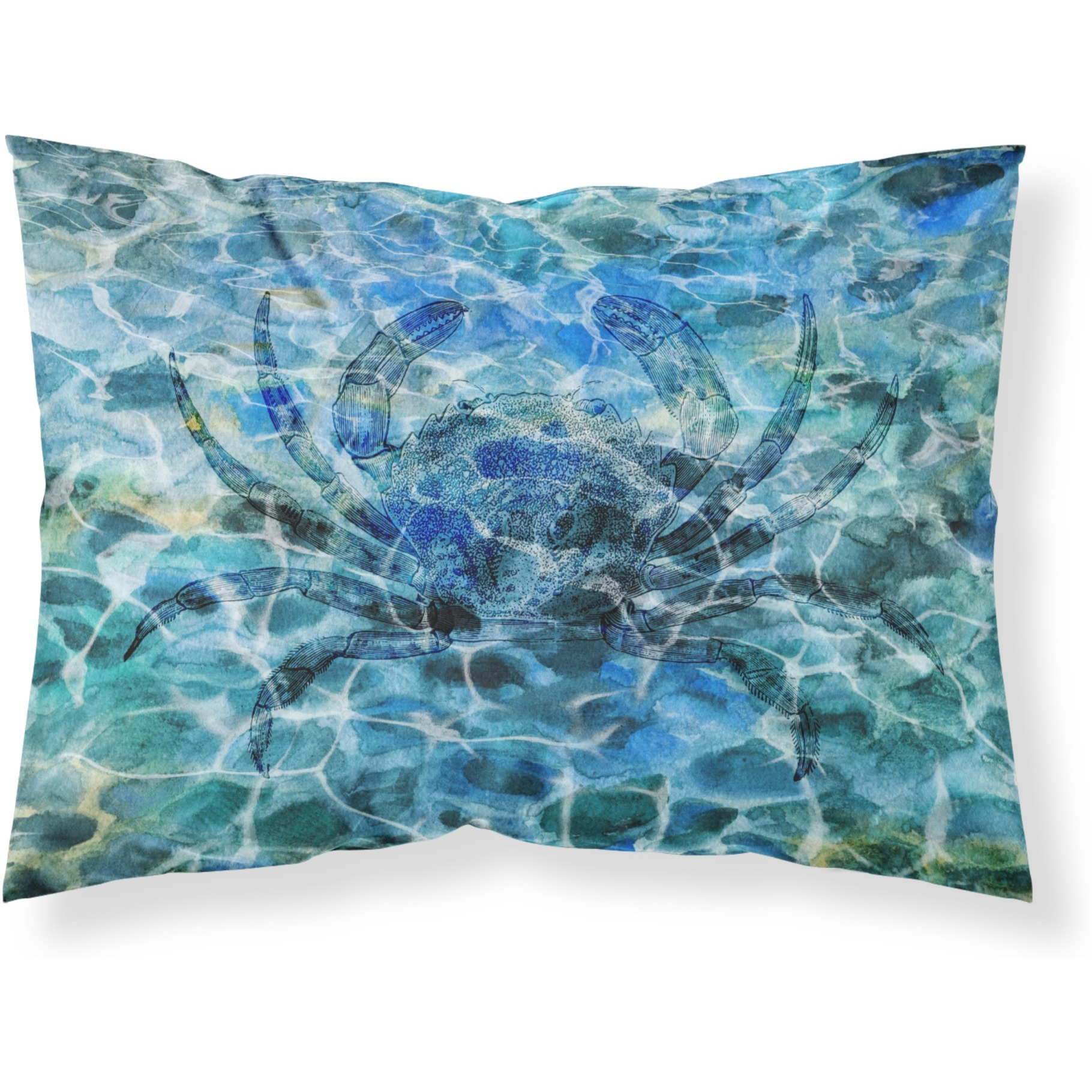 &quotCaroline's Treasures Crab Under water Pillowcase, Standard, Multicolor"