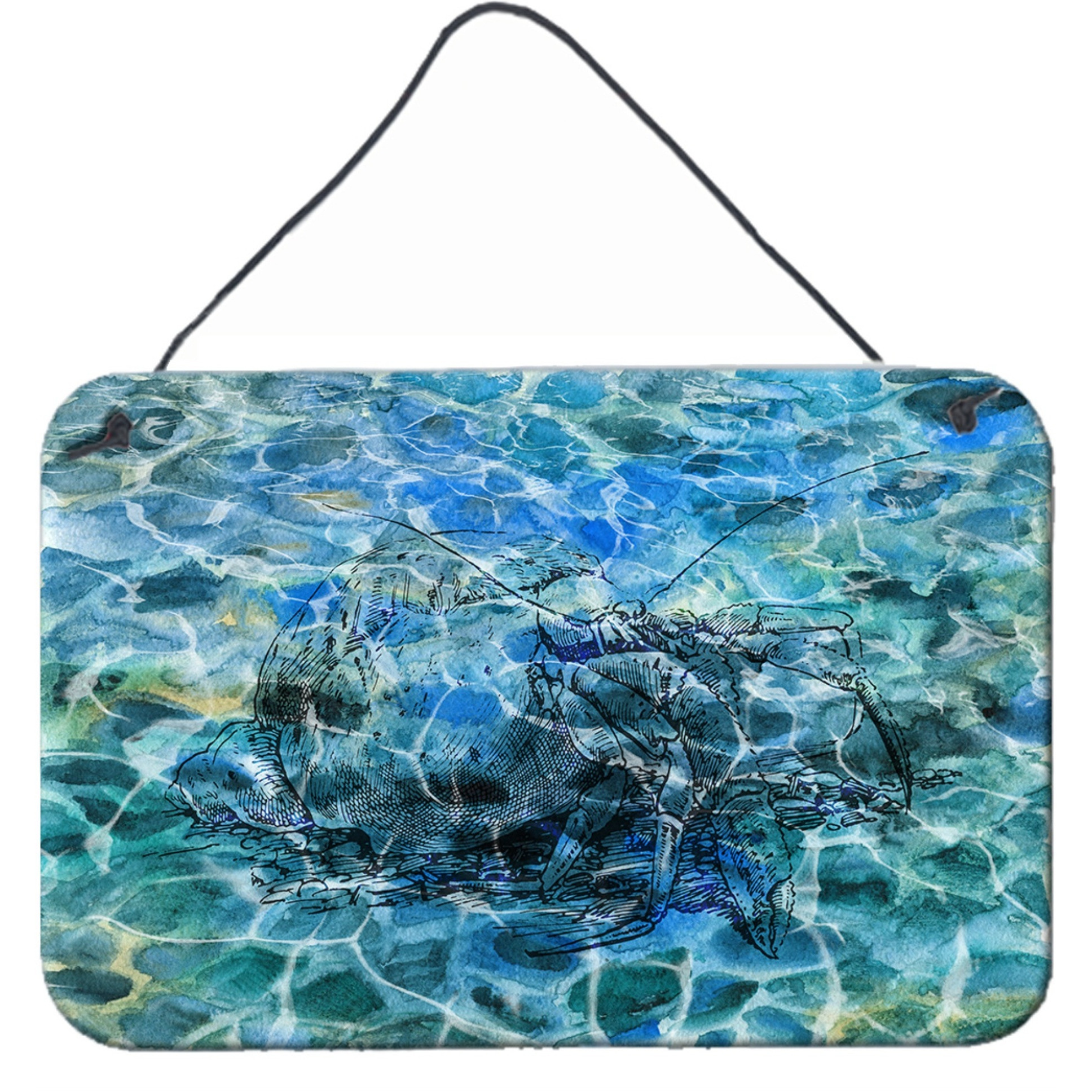 &quotCaroline's Treasures Hermit Crab Under water Metal Print, 8 H x 12 W"