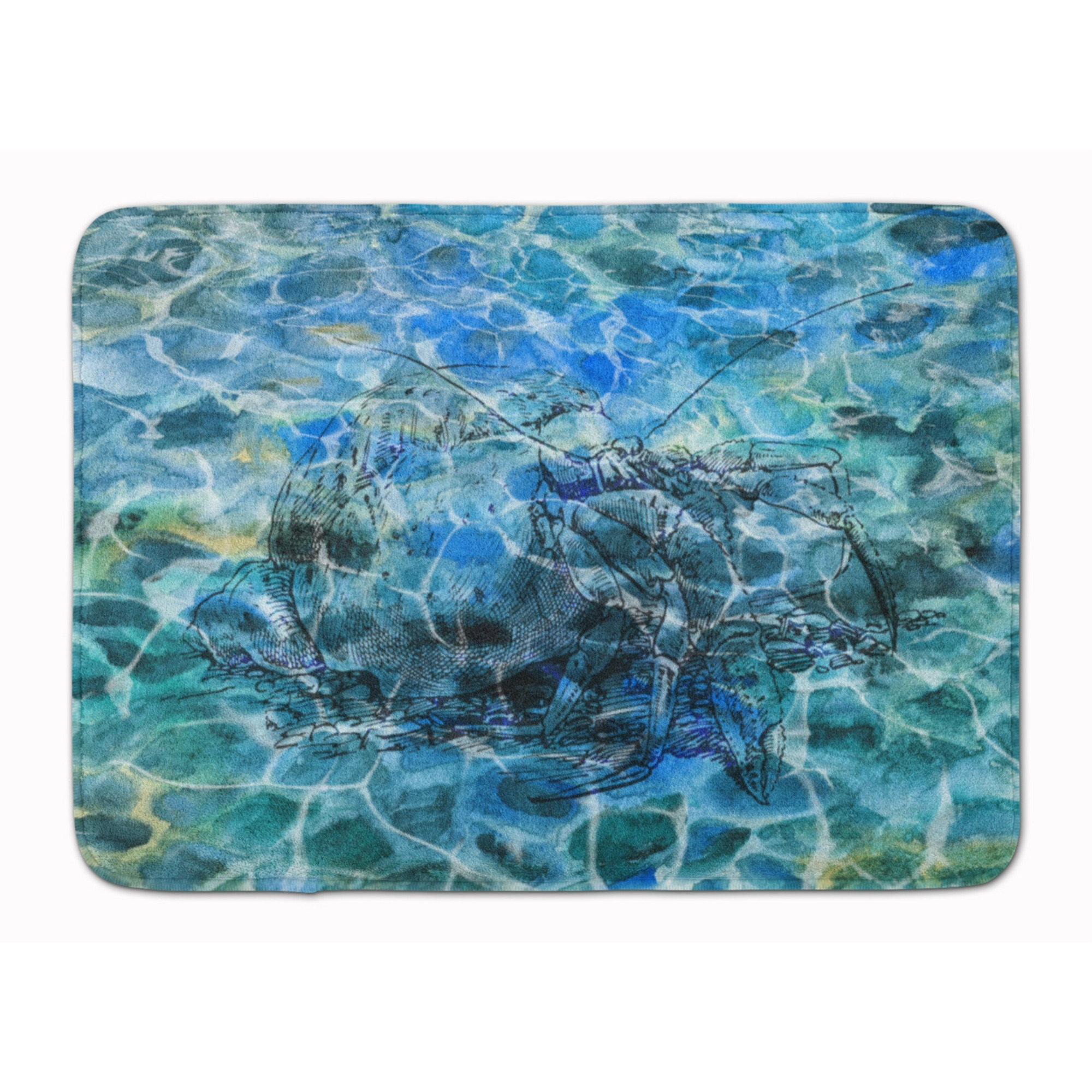 &quotCaroline's Treasures Hermit Crab Under water Floor Mat, 19 H x 27 W, Multicolor"