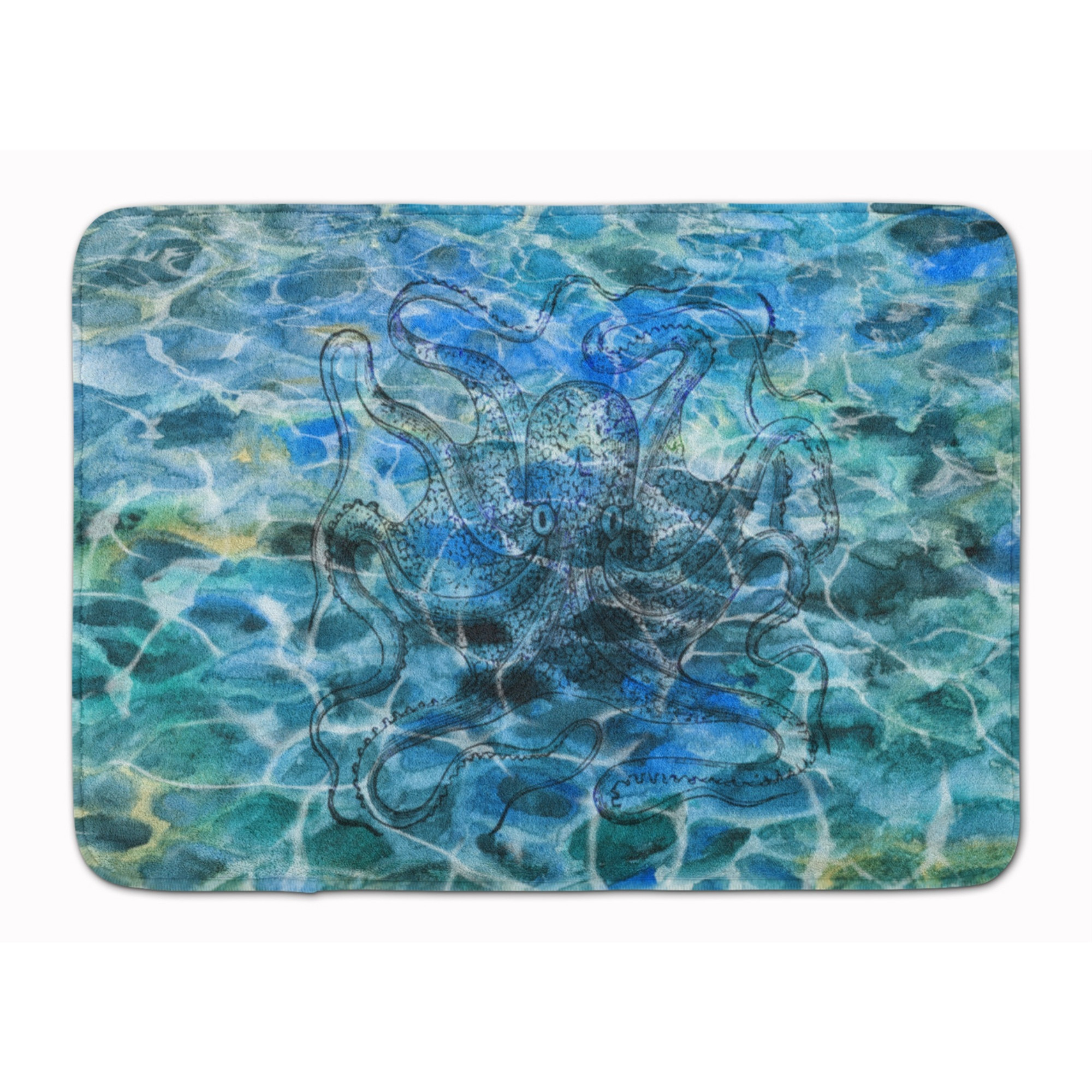 &quotCaroline's Treasures Octopus Under water Floor Mat, 19 H x 27 W, Multicolor"