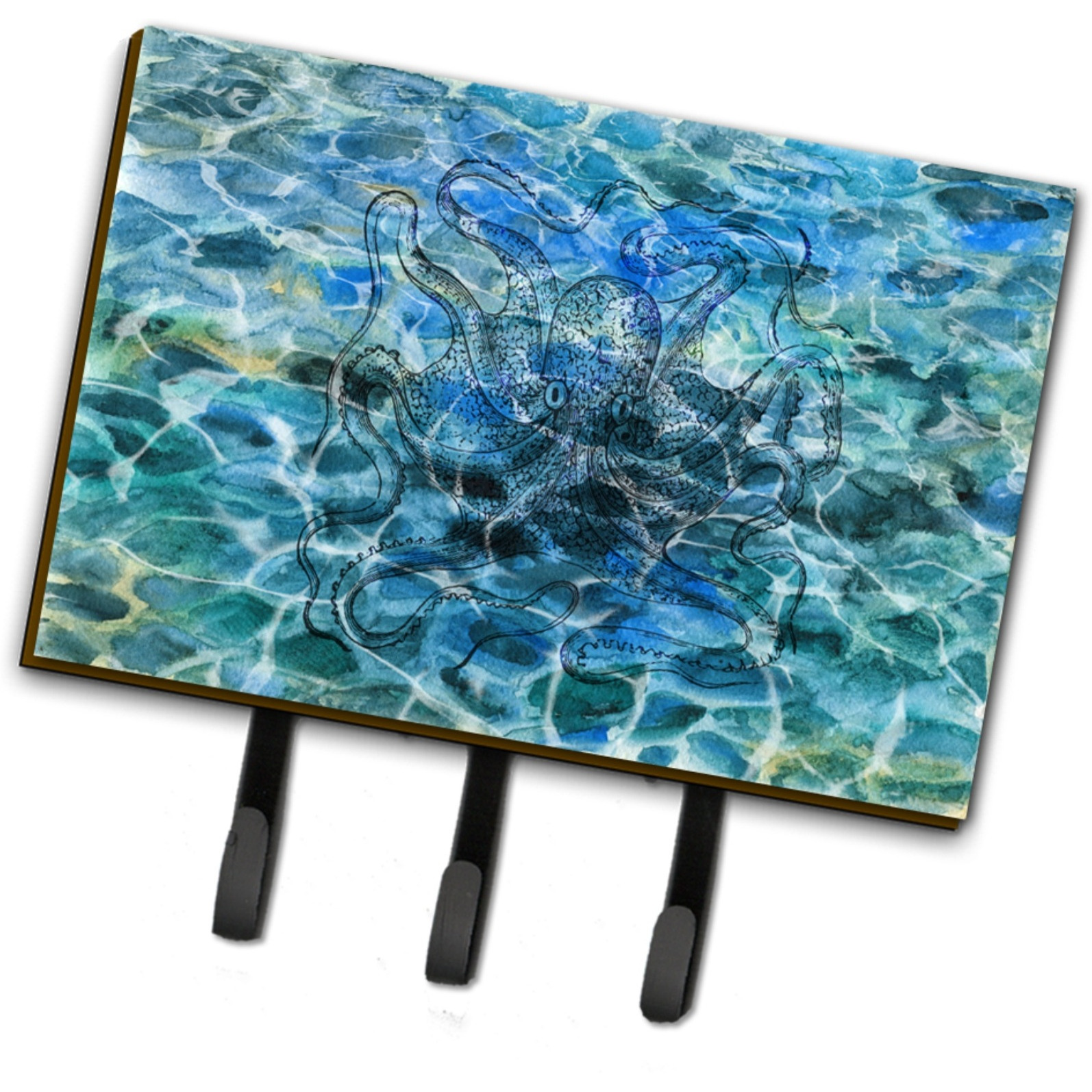&quotCaroline's Treasures Octopus Under water Wall Hook, Triple, Multicolor"