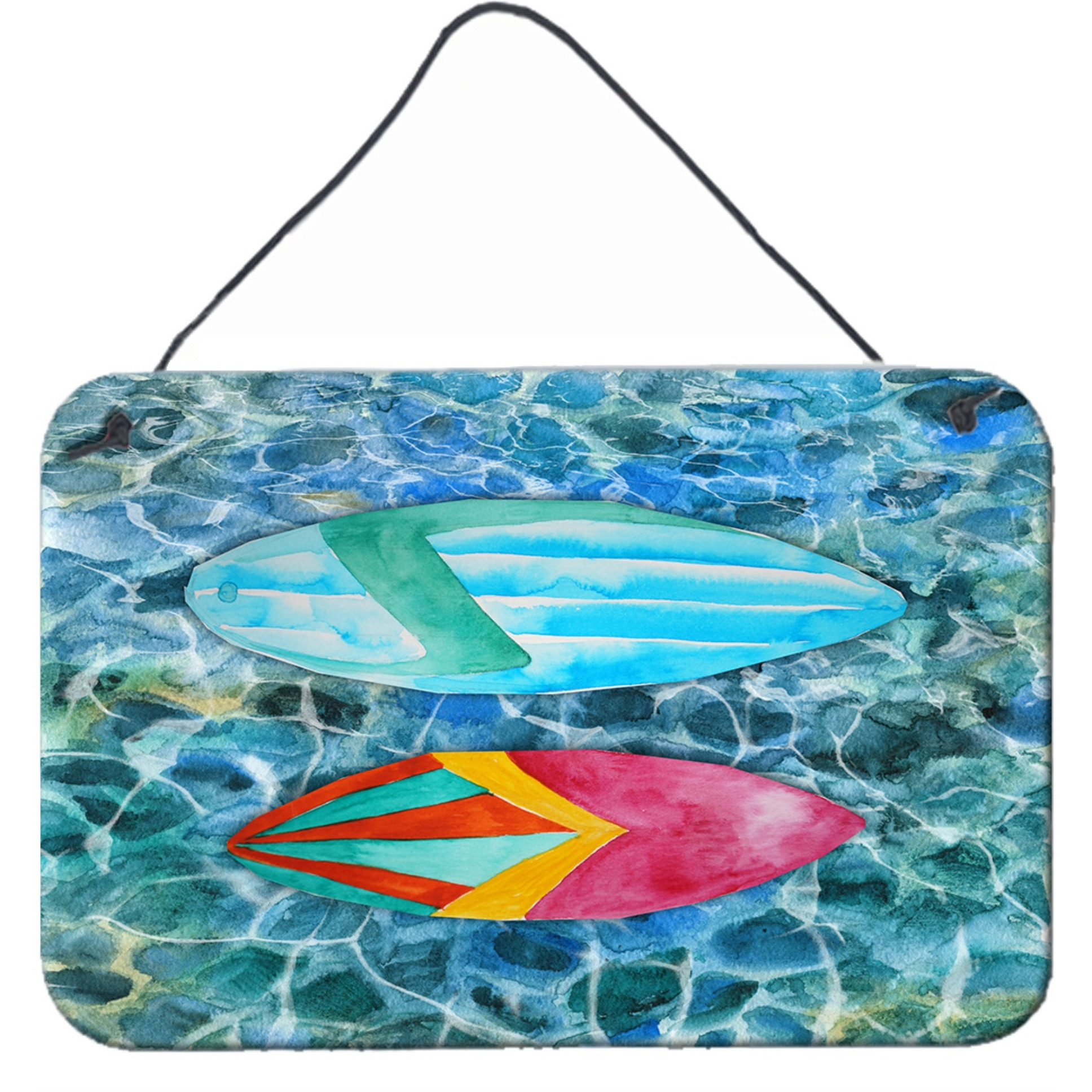 &quotCaroline's Treasures Surf Boards on the Water Metal Print, 8 H x 12 W, Multicolor"