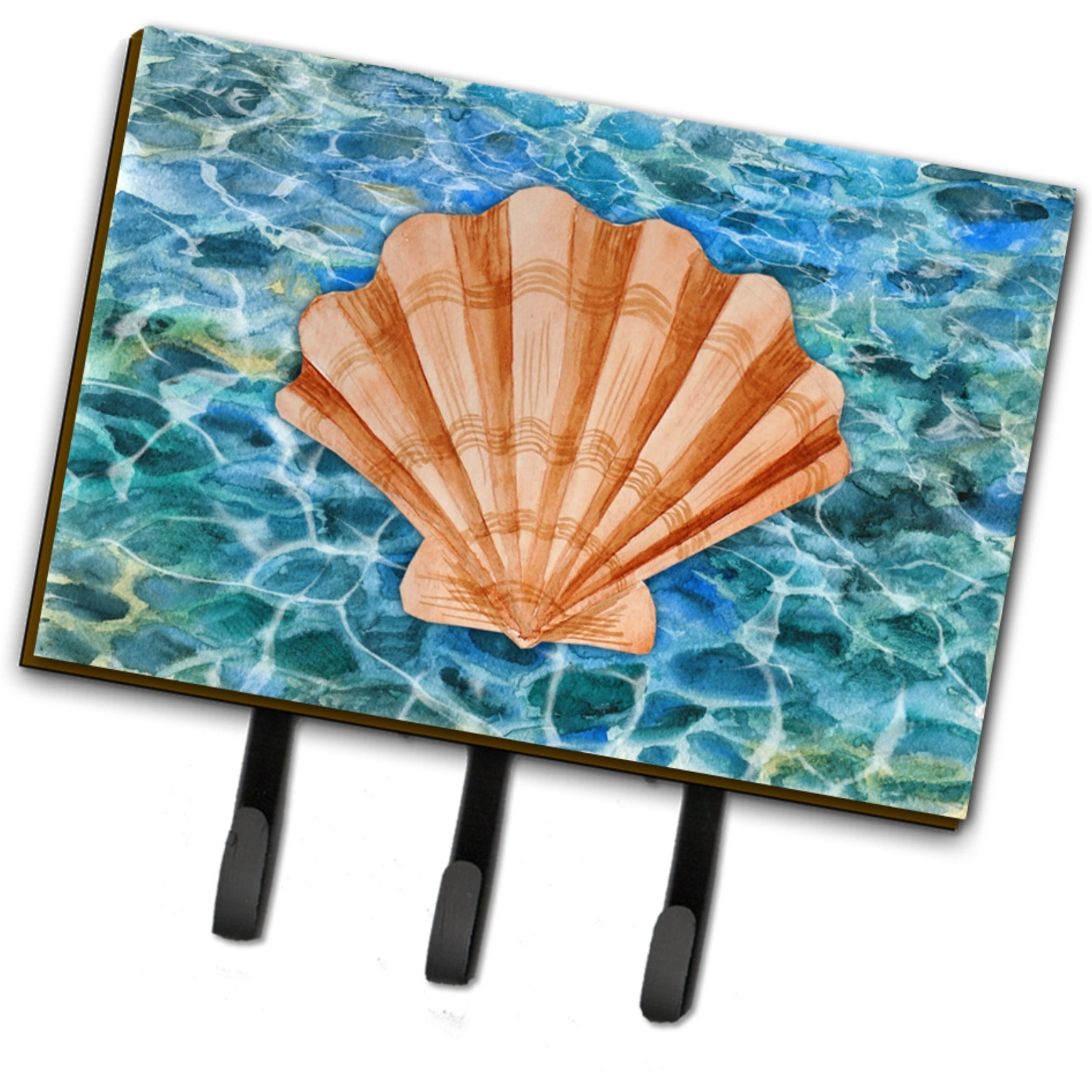 &quotCaroline's Treasures Scallop Shell and Water Wall Hook, Triple"