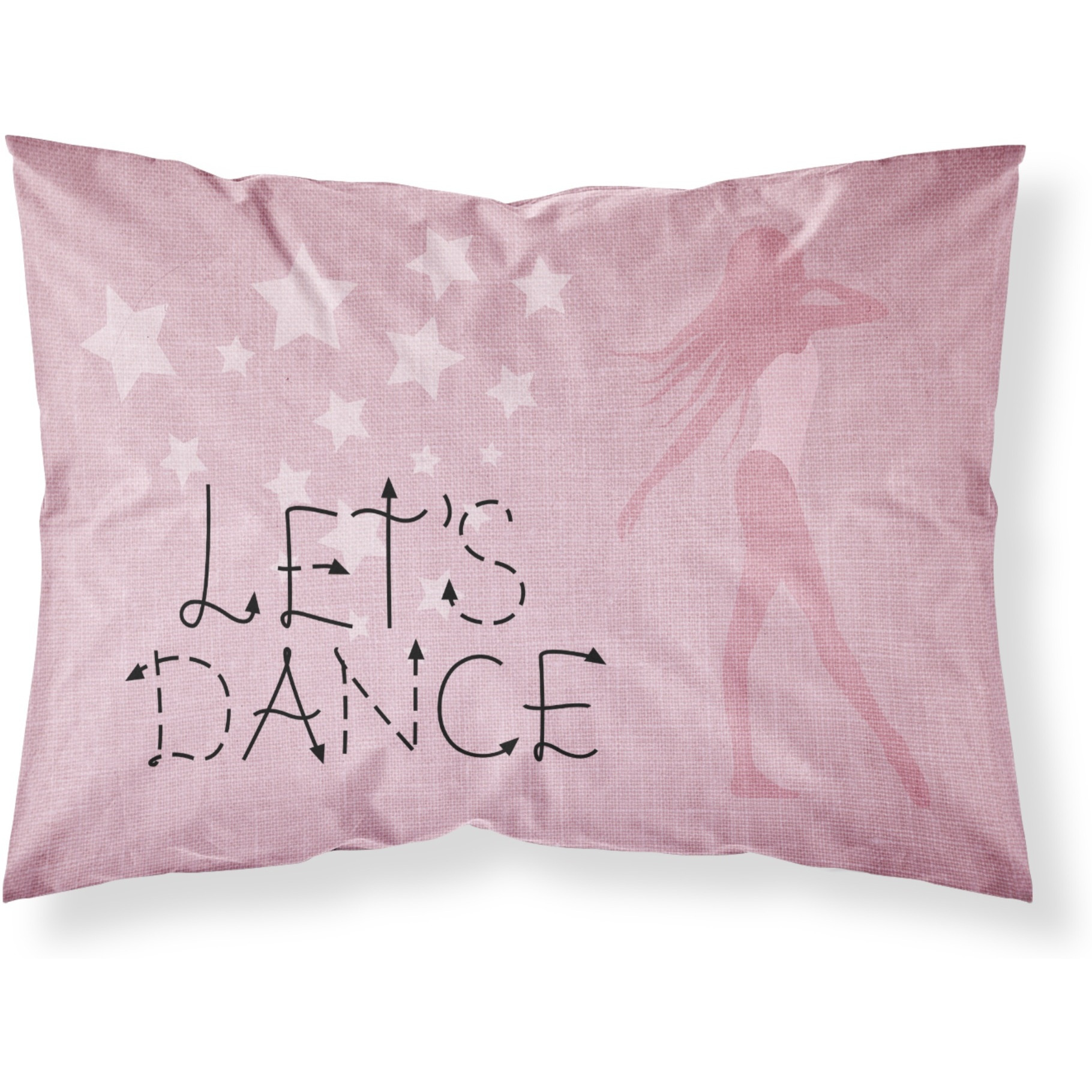 &quotCaroline's Treasures Let's Dance Linen Pink Pillowcase, Standard, Multicolor"
