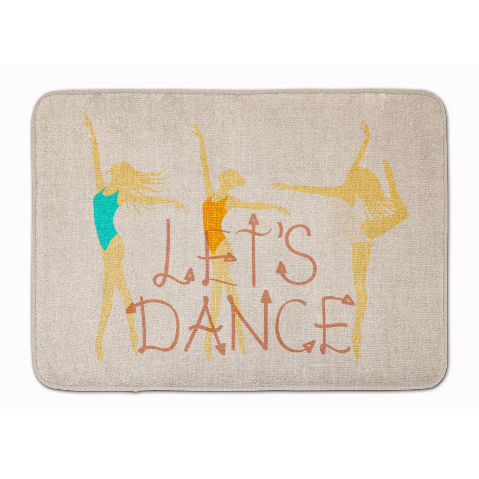 &quotCaroline's Treasures Let's Dance Linen Light Floor Mat, 19 H x 27 W, Multicolor"
