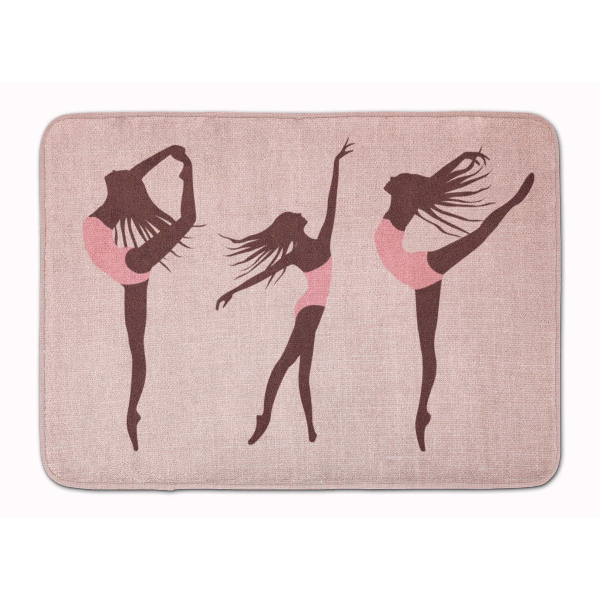 &quotCaroline's Treasures Dancers Linen Pink Floor Mat, 19 H x 27 W, Multicolor"