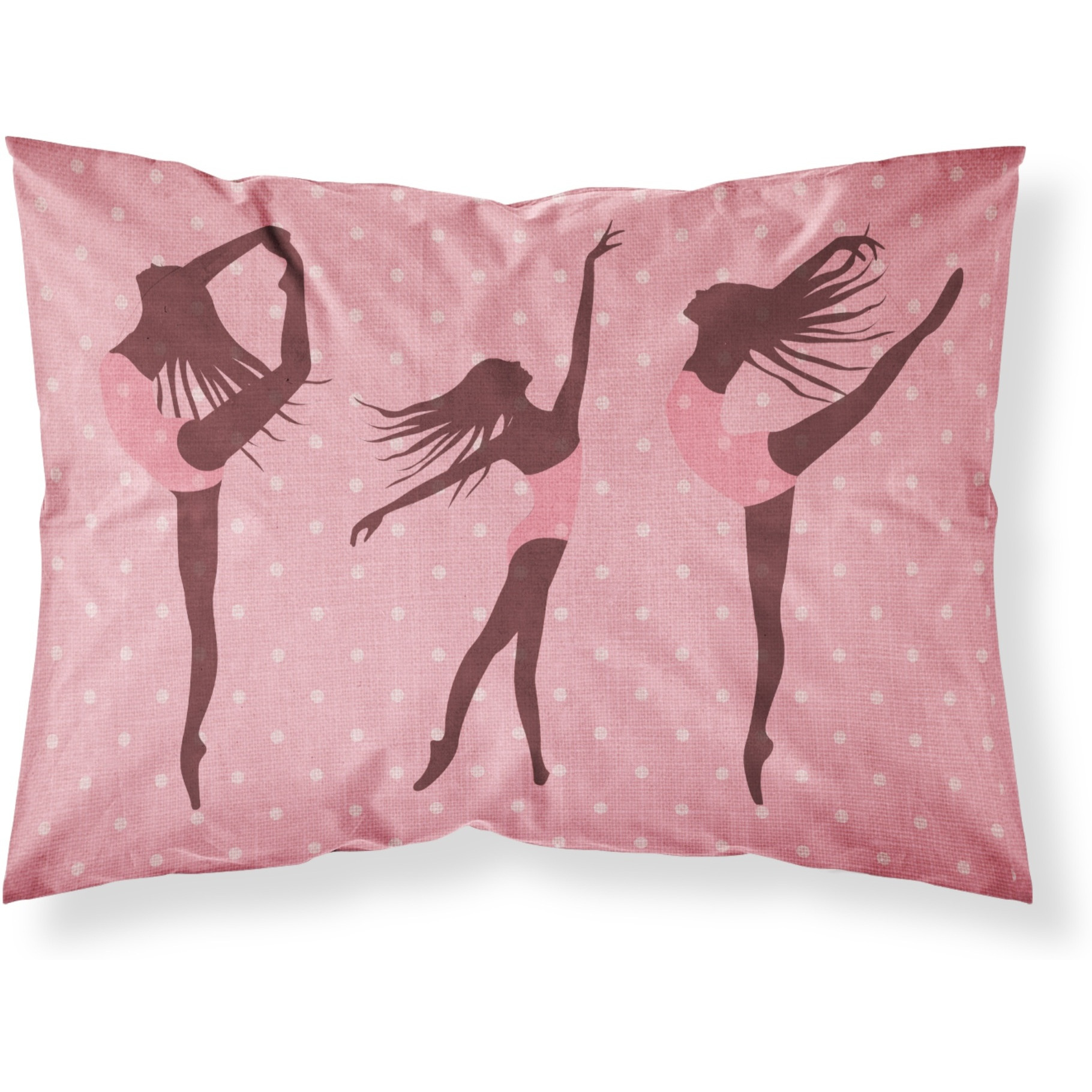 &quotCaroline's Treasures Dancers Linen Pink Polkadots Pillowcase, Standard, Multicolor"