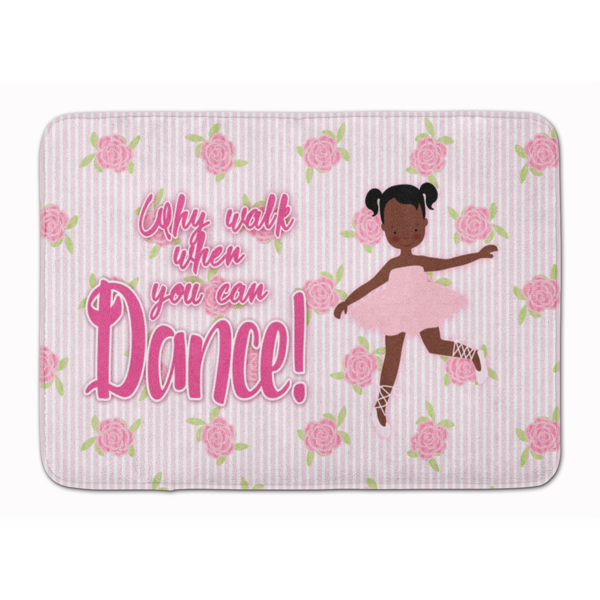 &quotCaroline's Treasures Ballet African American Pigtails Floor Mat, 19 H x 27 W, Multicolor"