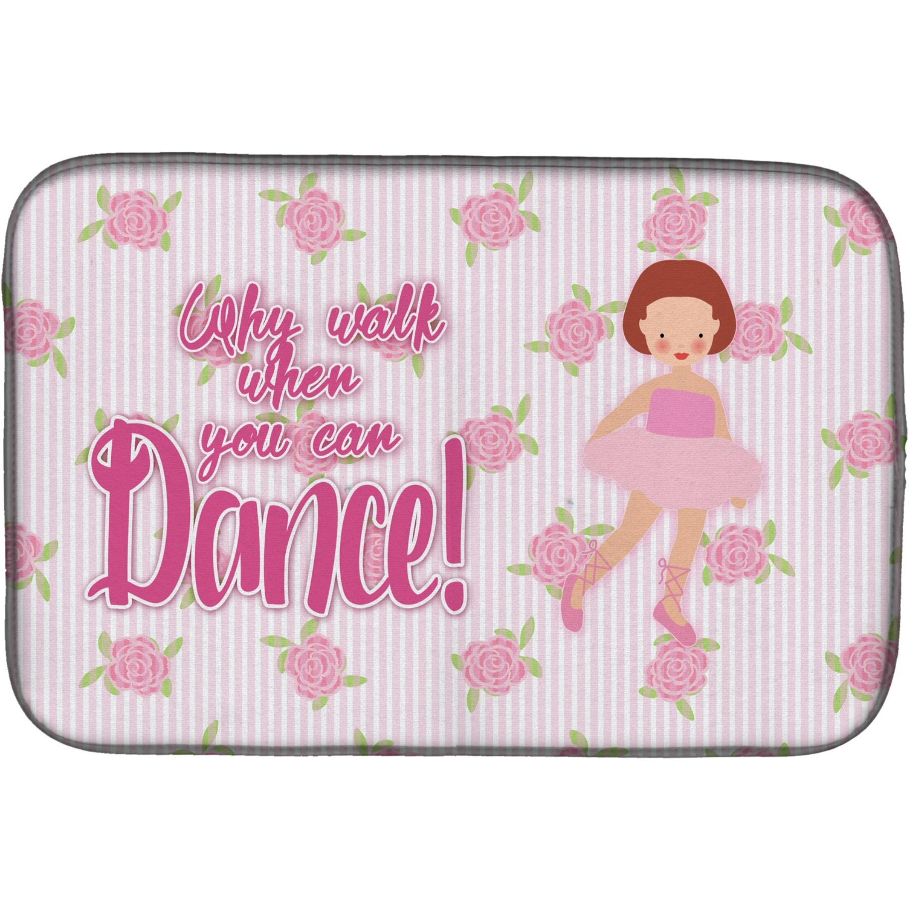 &quotCaroline's Treasures Ballet Short Hair Dish Drying Mat, 14"" x 21"""