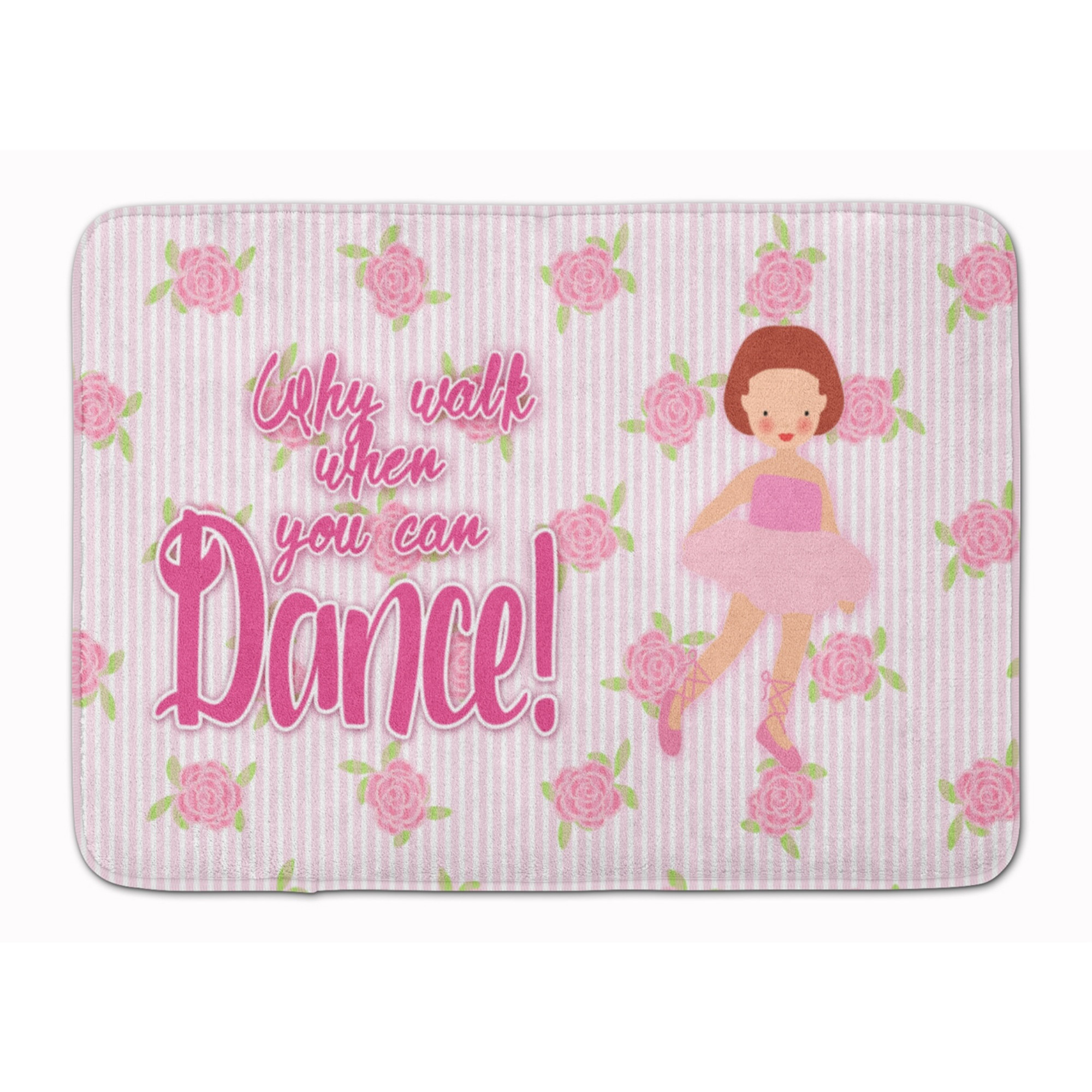 &quotCaroline's Treasures Ballet Red Short Hair Floor Mat, 19 H x 27 W, Multicolor"