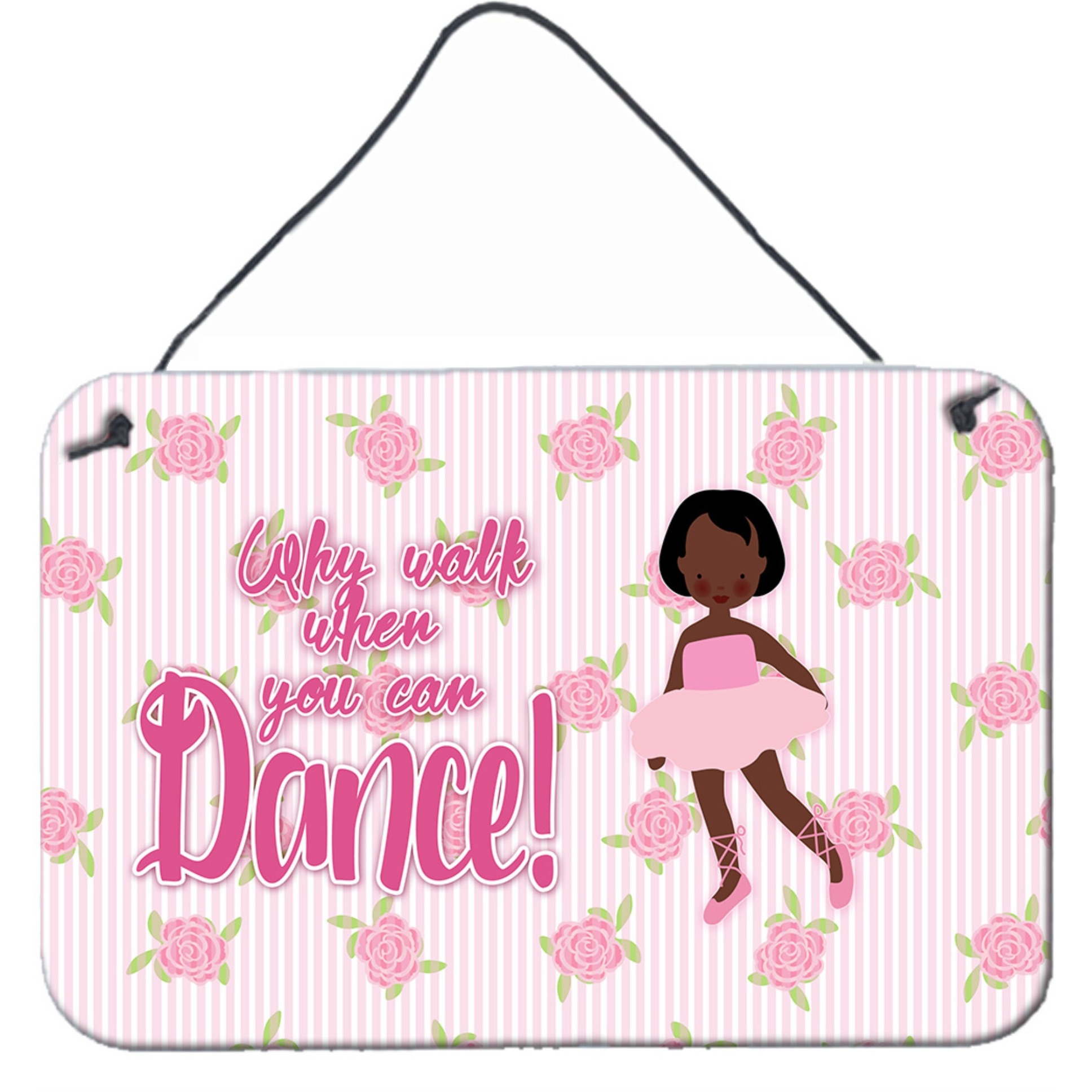 &quotCaroline's Treasures Ballet African American Short Hair Metal Print, 8 H x 12 W, Multicolor"