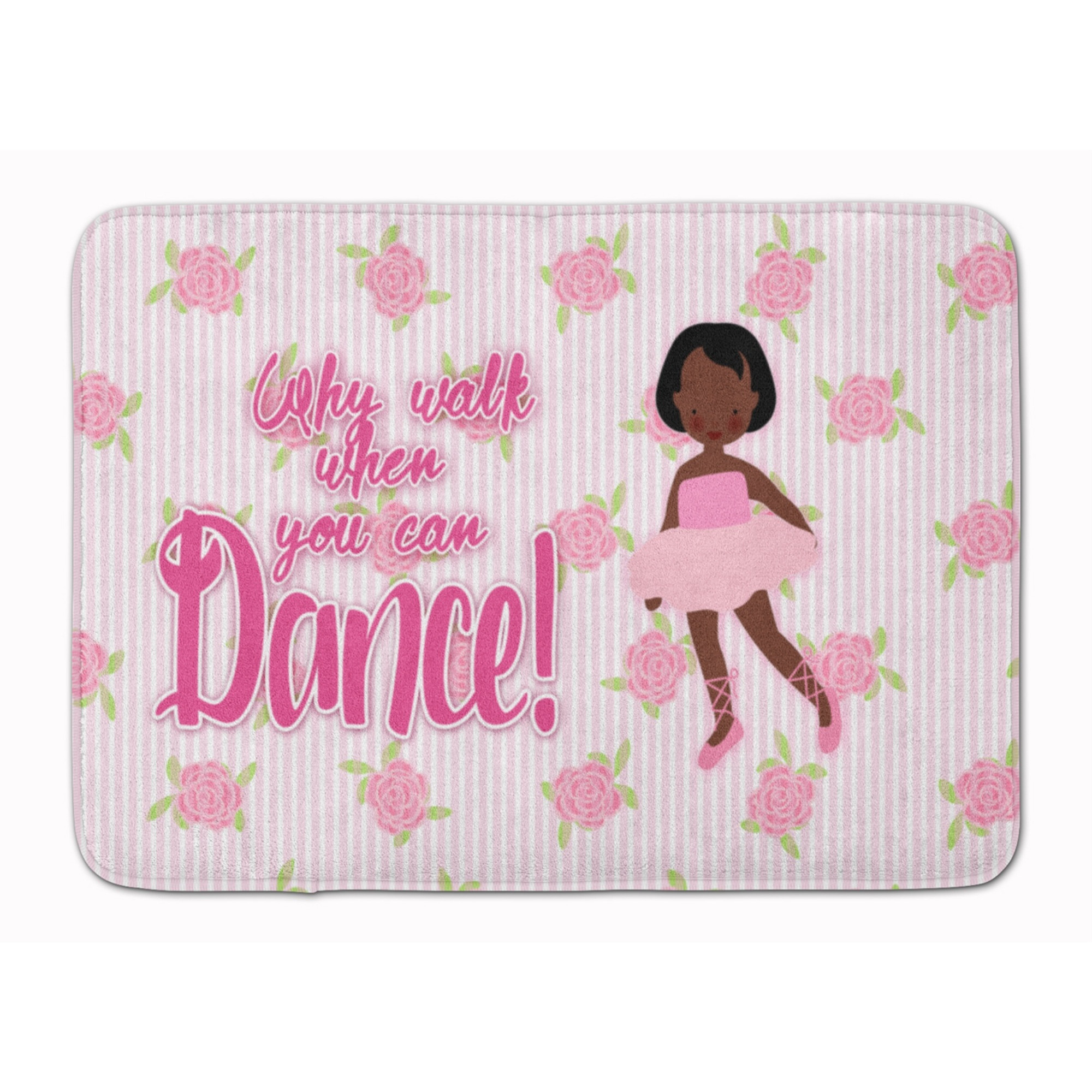 &quotCaroline's Treasures Ballet African American Short Hair Floor Mat, 19 H x 27 W, Multicolor"