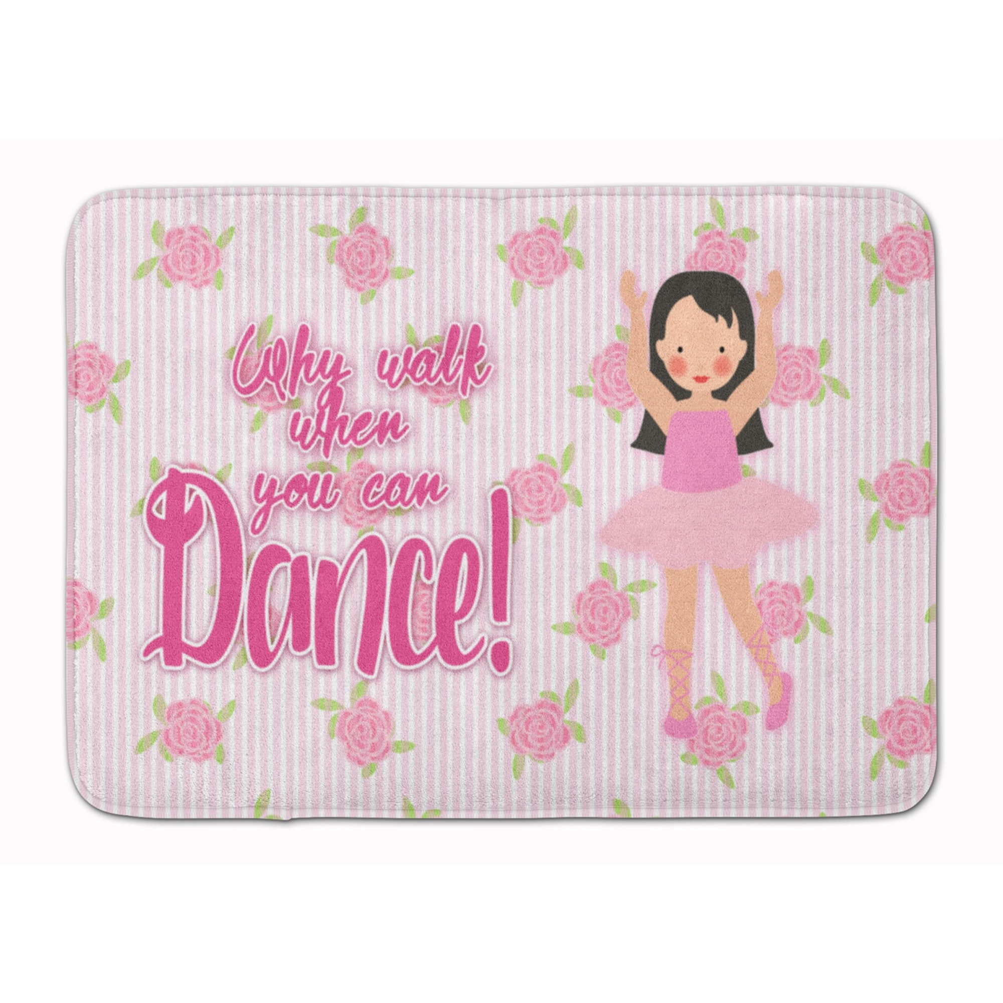 &quotCaroline's Treasures Ballet Long Dark Hair Floor Mat, 19 H x 27 W, Multicolor"