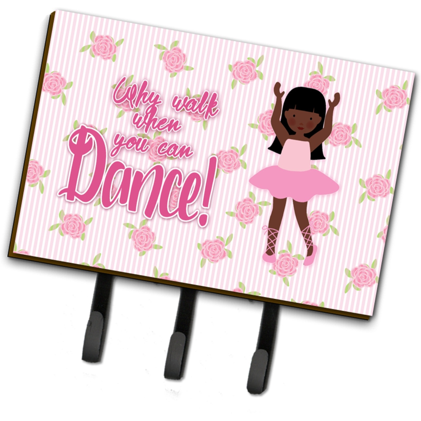 &quotCaroline's Treasures Ballet Long Hair African American Wall Hook, Triple"