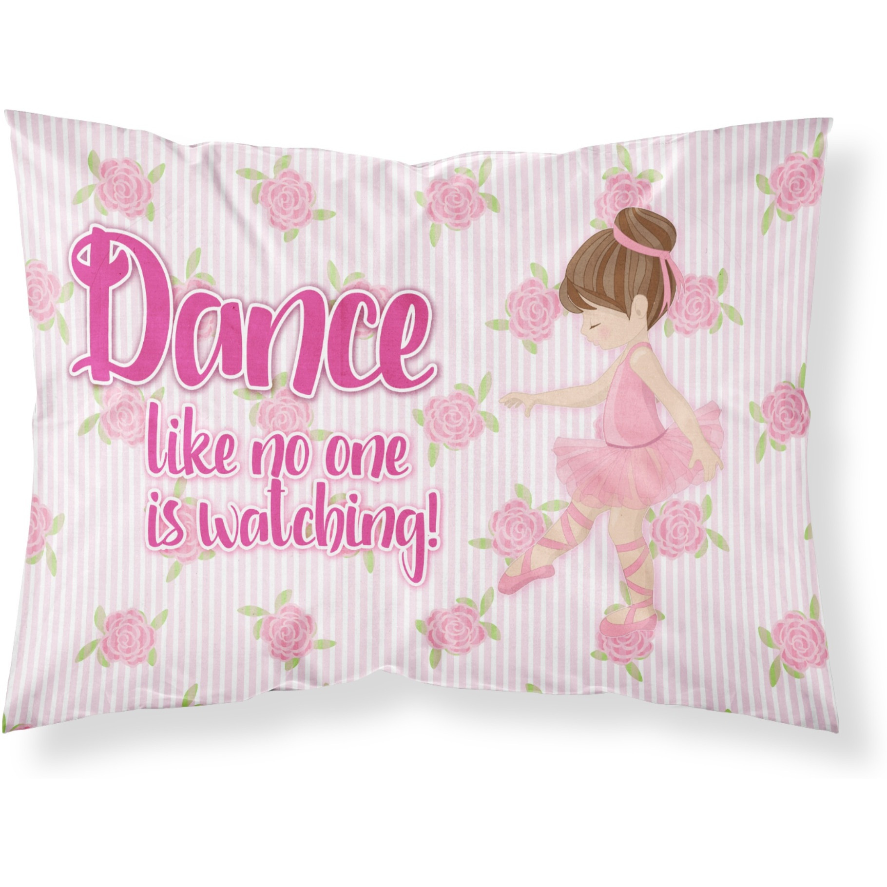 &quotCaroline's Treasures Ballet Dance Brunette Printed, Polyester, 250 Thread count, Envelope closure Pillowcase, Standard, Multicolor"