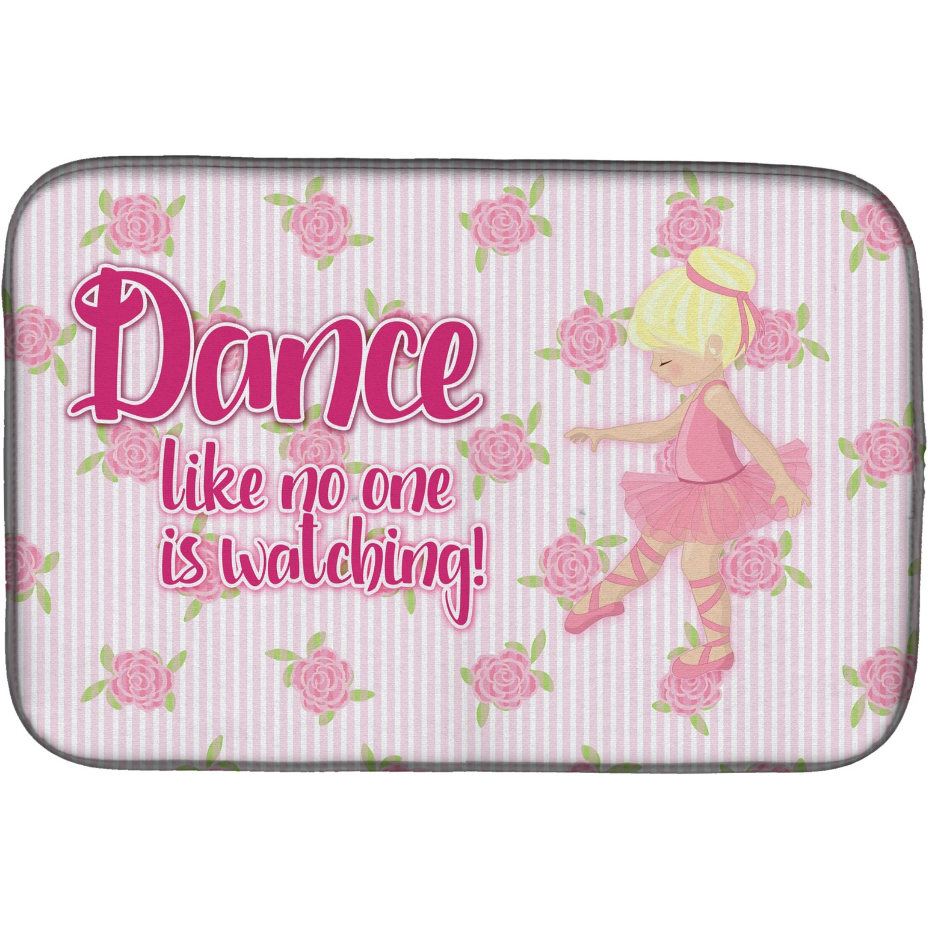 &quotCaroline's Treasures Ballet Dance Blonde Dish Drying Mat, 14"" x 21"""