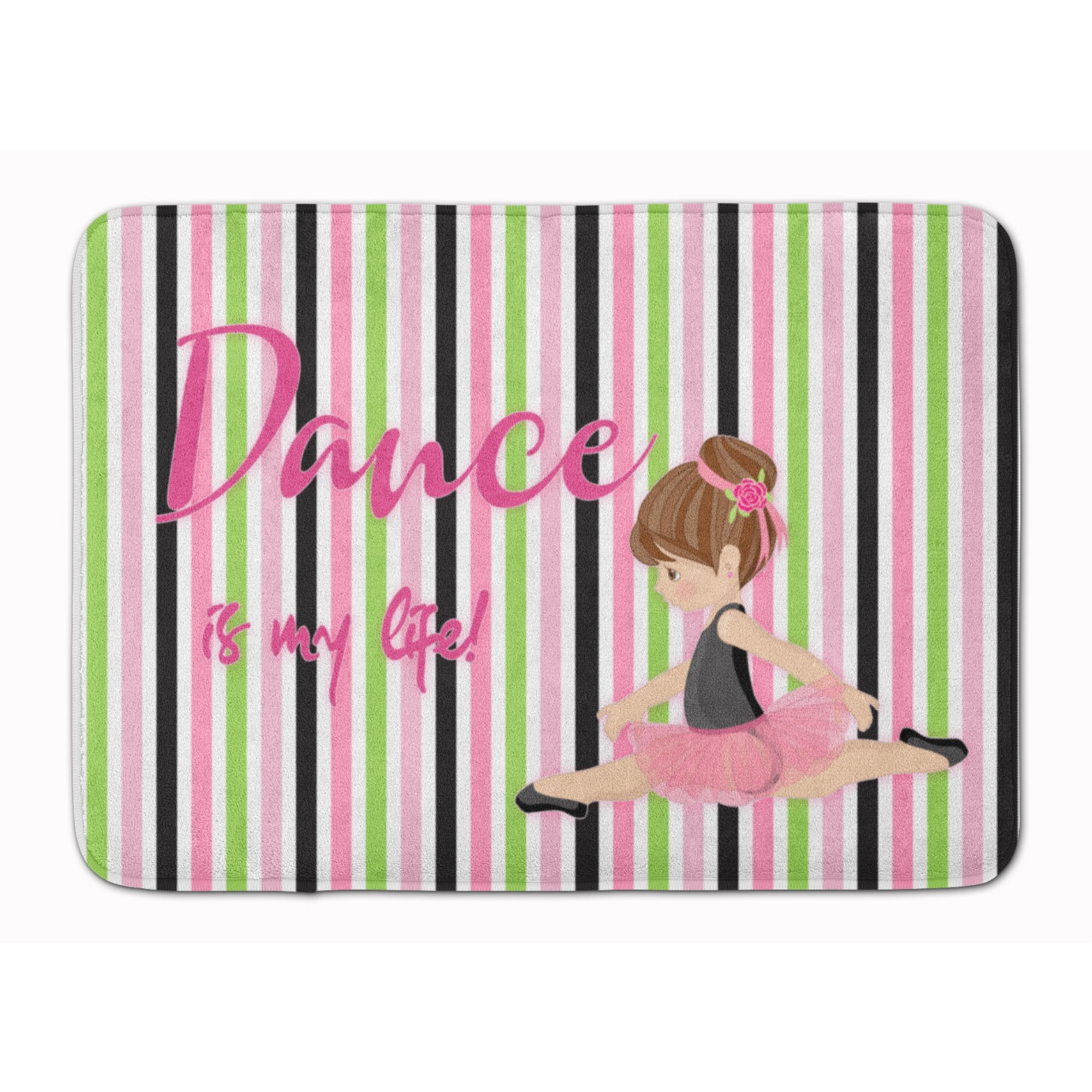 &quotCaroline's Treasures Ballet Dance is my Life Brunette Floor Mat, 19 H x 27 W, Multicolor"