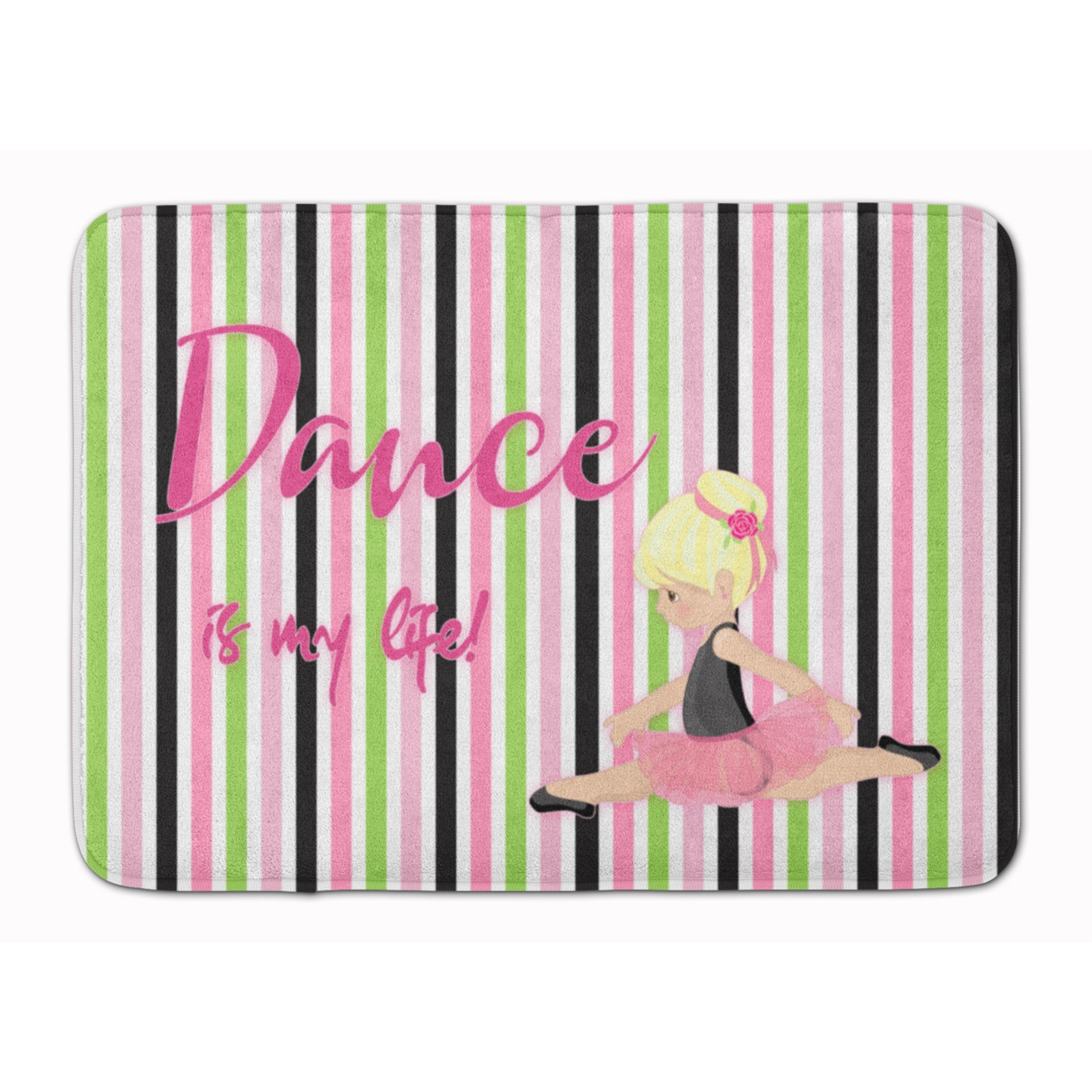 &quotCaroline's Treasures Ballet Dance is my Life Blonde Floor Mat, 19 H x 27 W, Multicolor"