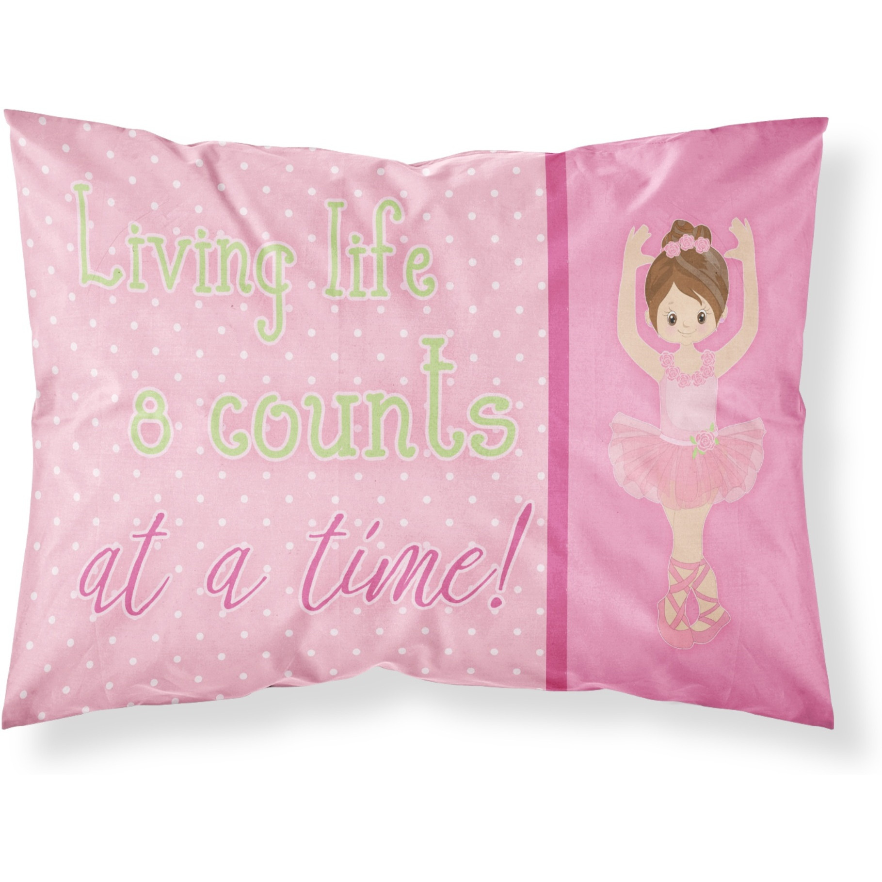 &quotCaroline's Treasures Ballet in 8 Counts Brunette Pillowcase, Standard, Multicolor"