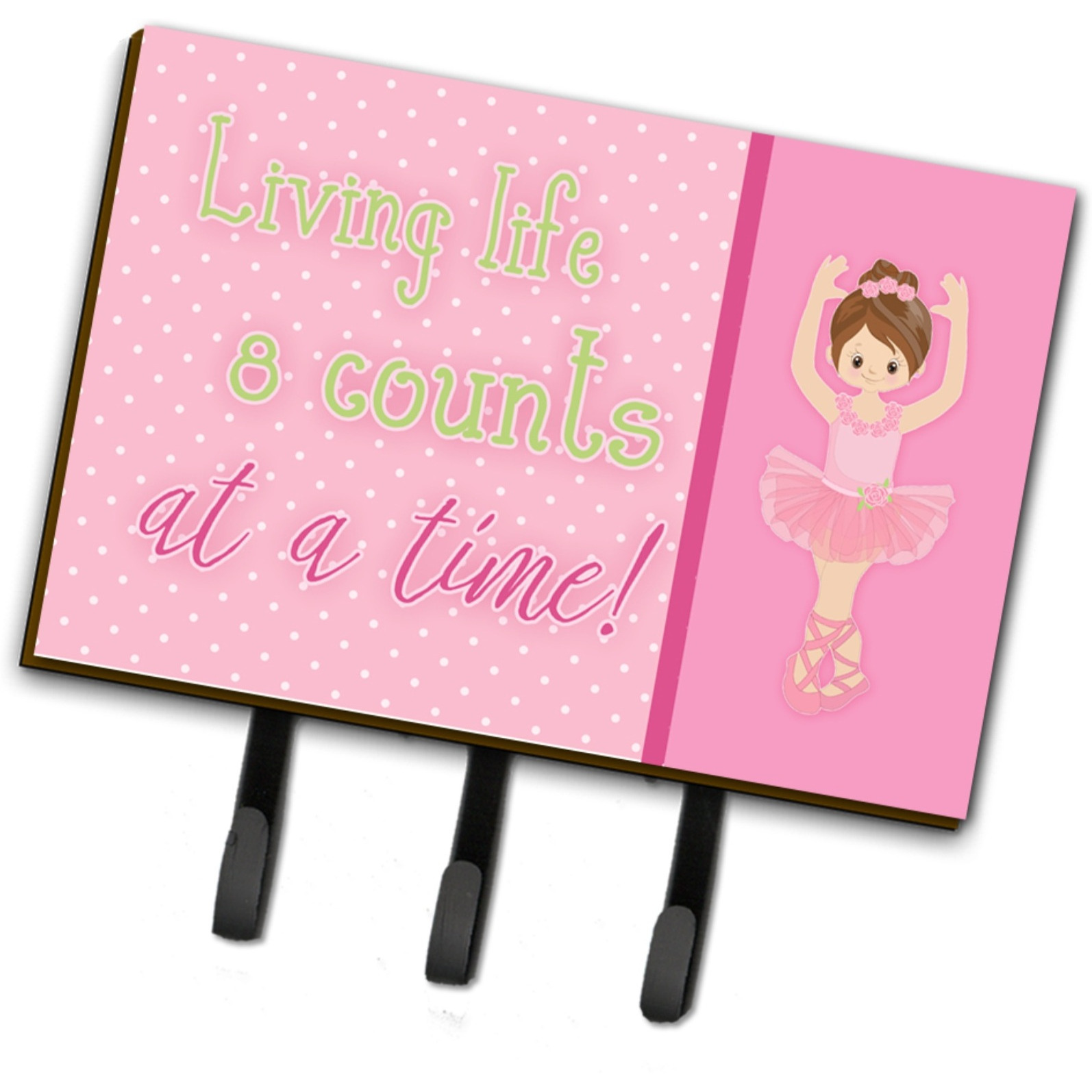 &quotCaroline's Treasures Ballet in 8 Counts Brunette Wall Hook, Triple"