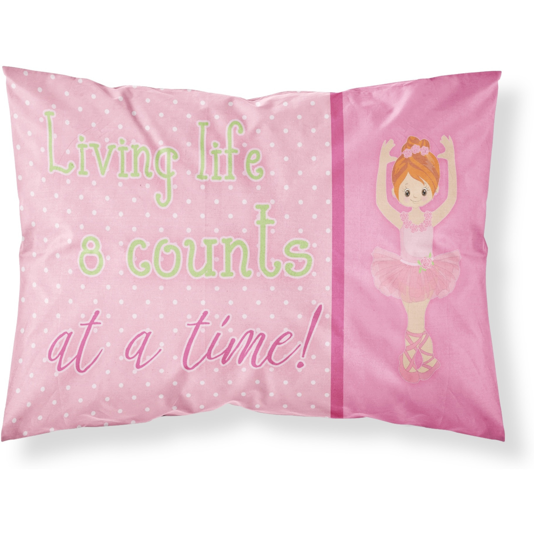 &quotCaroline's Treasures Ballet in 8 Counts Red Hair Pillowcase, Standard, Multicolor"