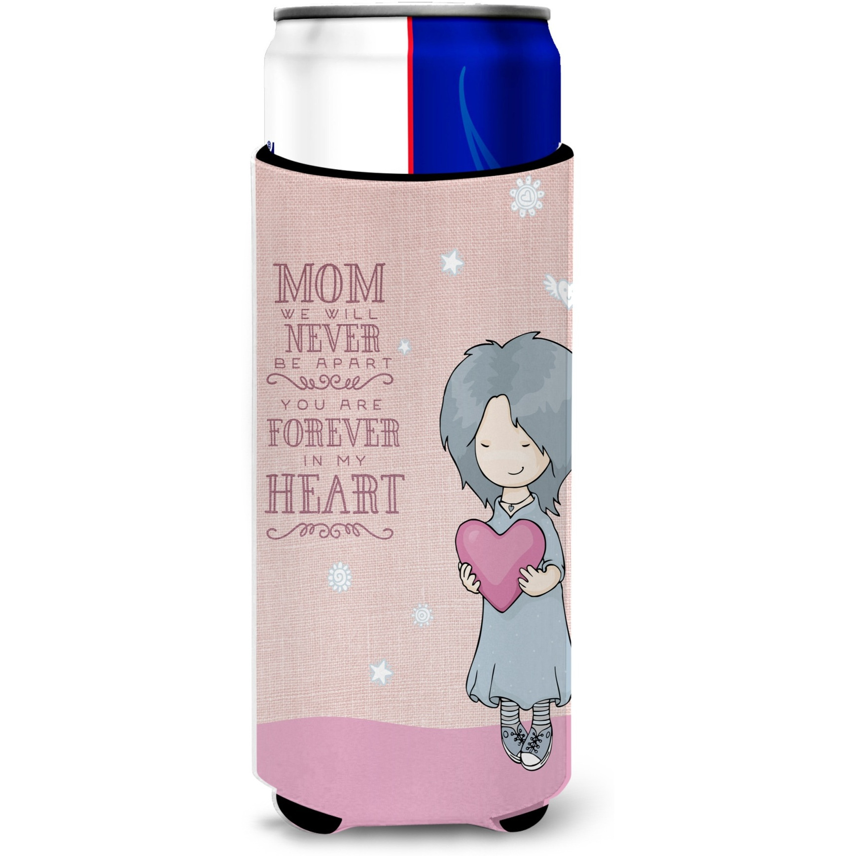 &quotCaroline's Treasures Mom Forever In My Heart Michelob Ultra Hugger For Slim Cans, Multicolor"