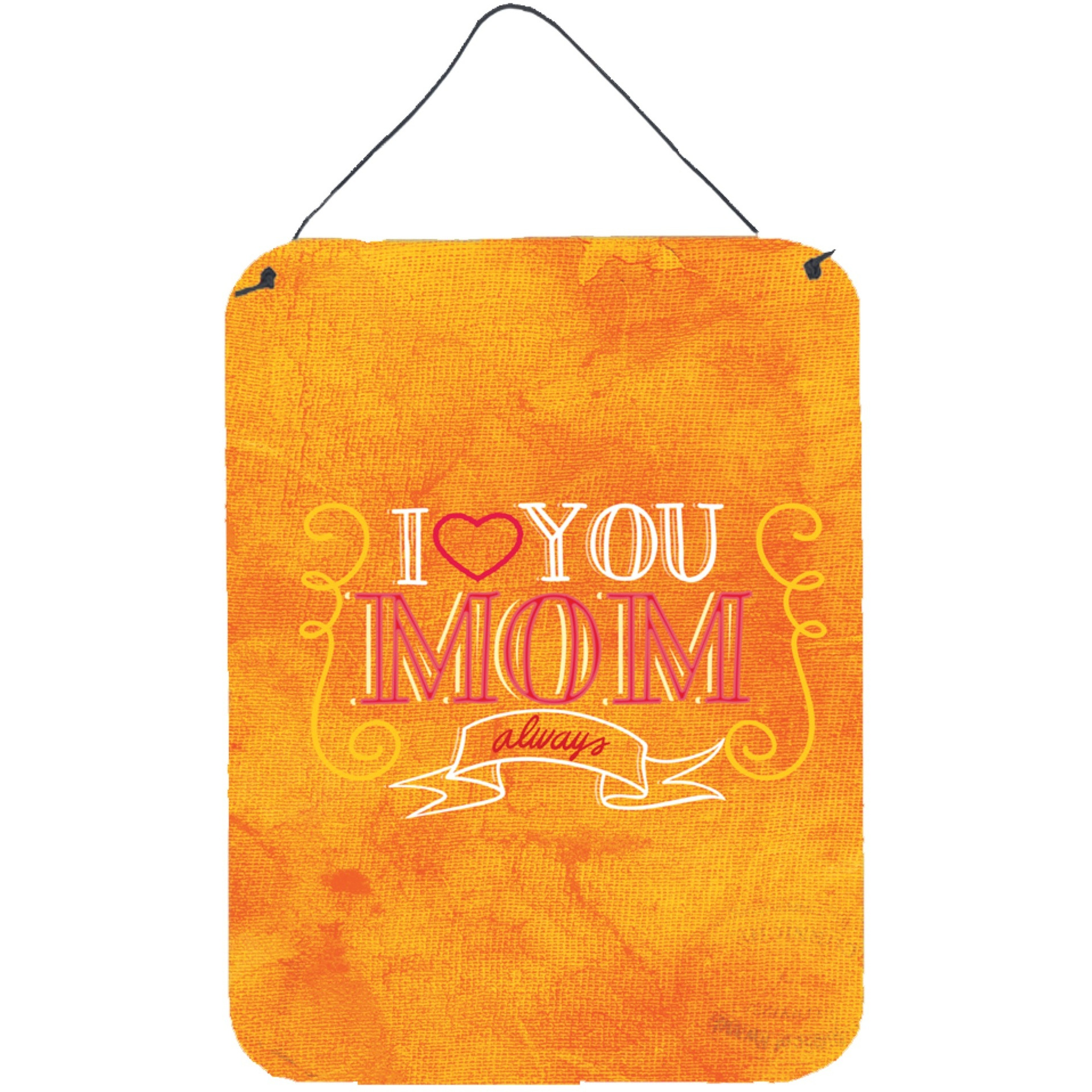 &quotCaroline's Treasures Love you Mom Metal Print, 16 H x 12 W, Multicolor"