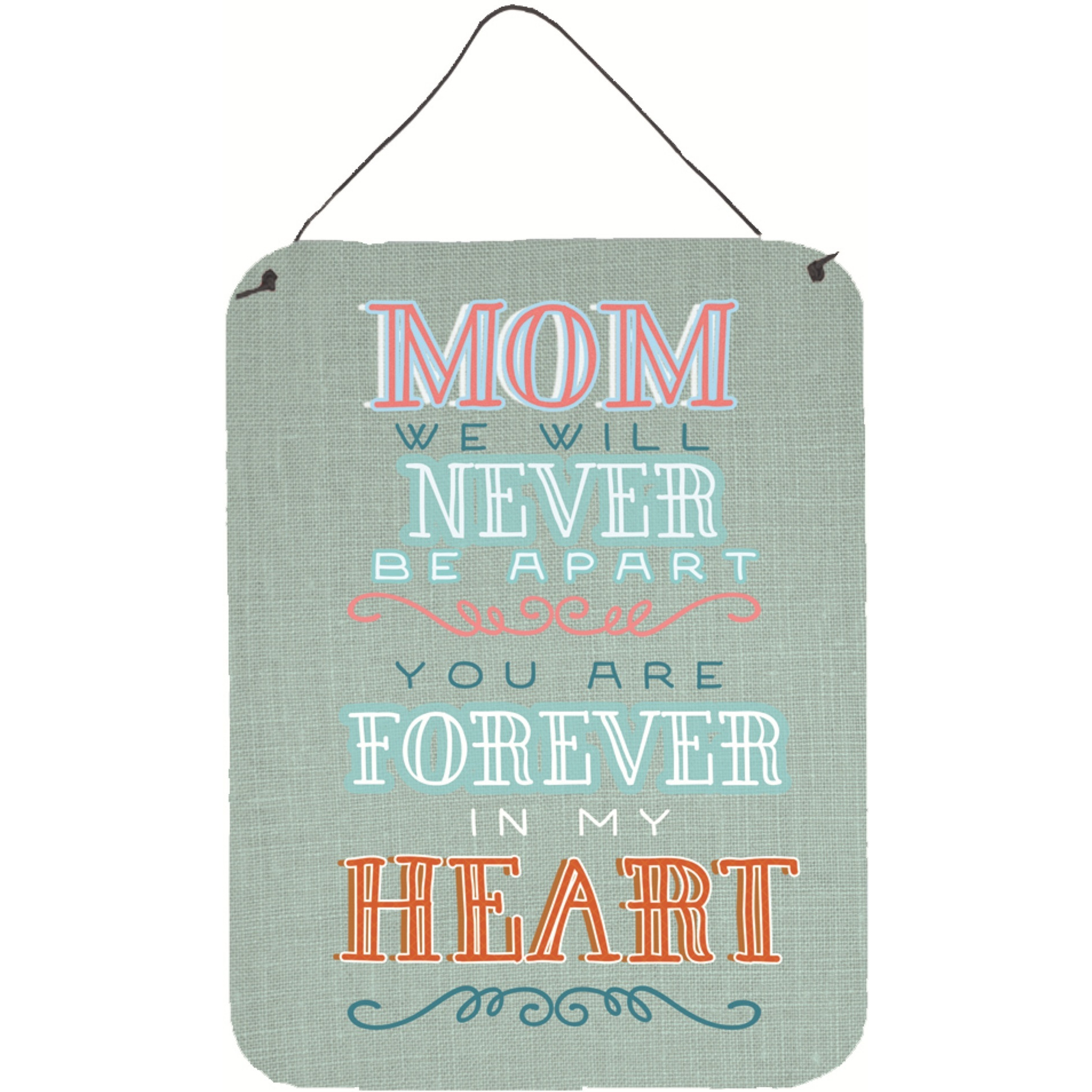 &quotCaroline's Treasures Mom Forever in My Heart Metal Print, 16 H x 12 W, Multicolor"