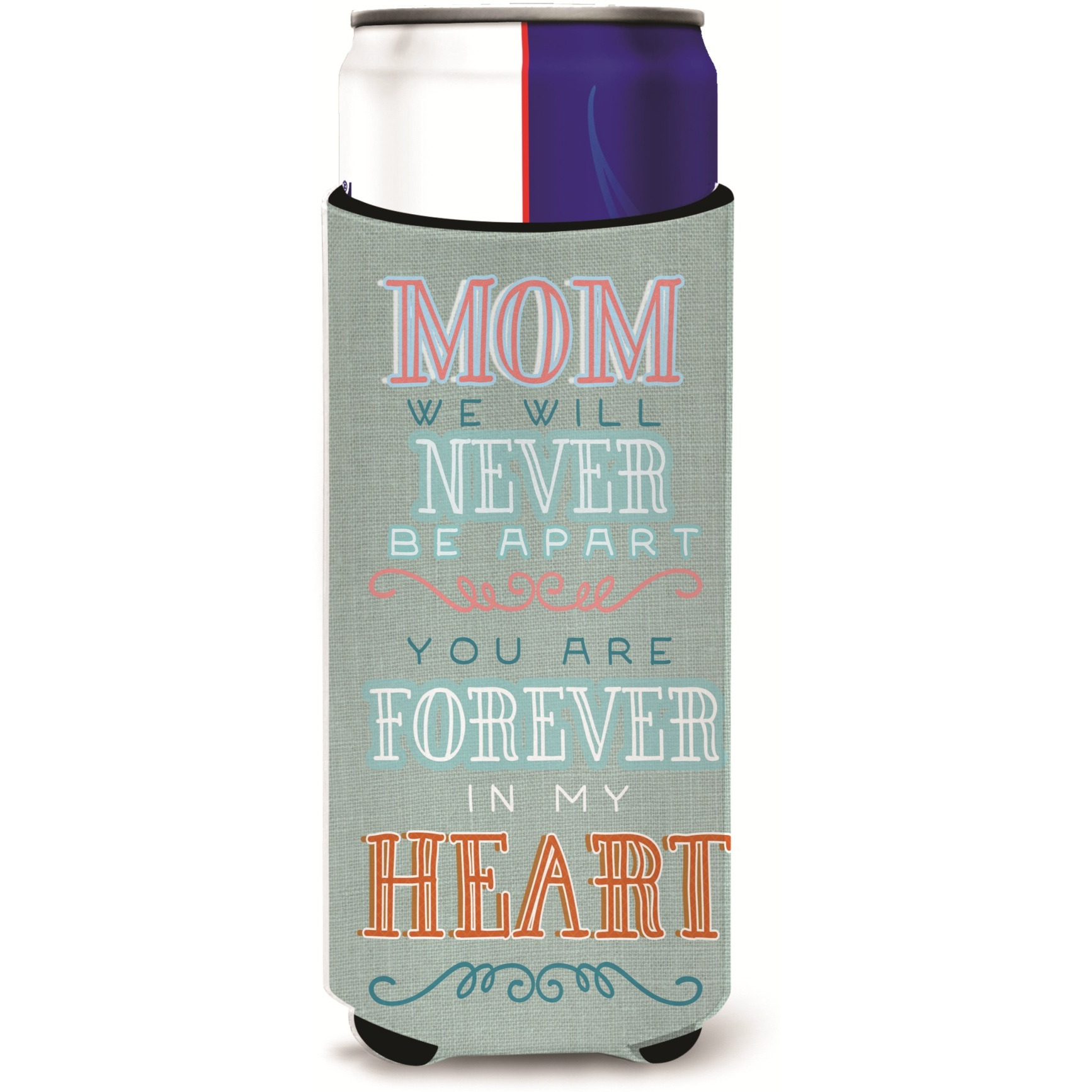 &quotCaroline's Treasures Mom Forever In My Heart Michelob Ultra Hugger For Slim Cans, Multicolor"