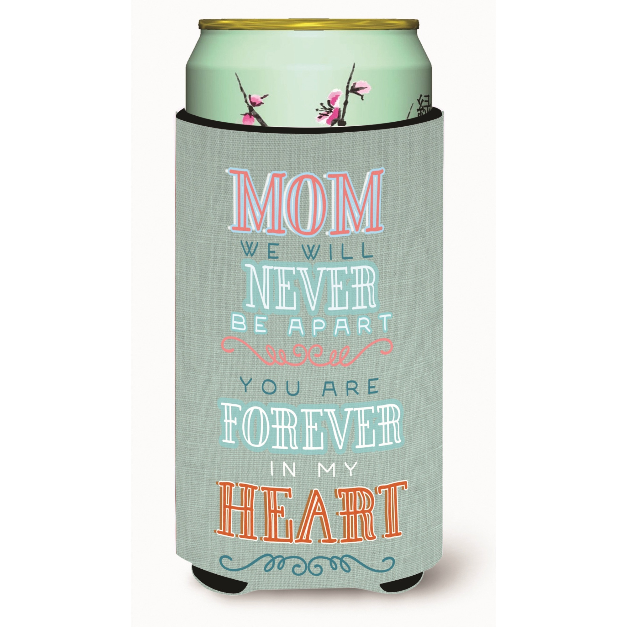 &quotCaroline's Treasures Mom Forever In My Heart Tall Boy Beverage Insulator Hugger, Multicolor"