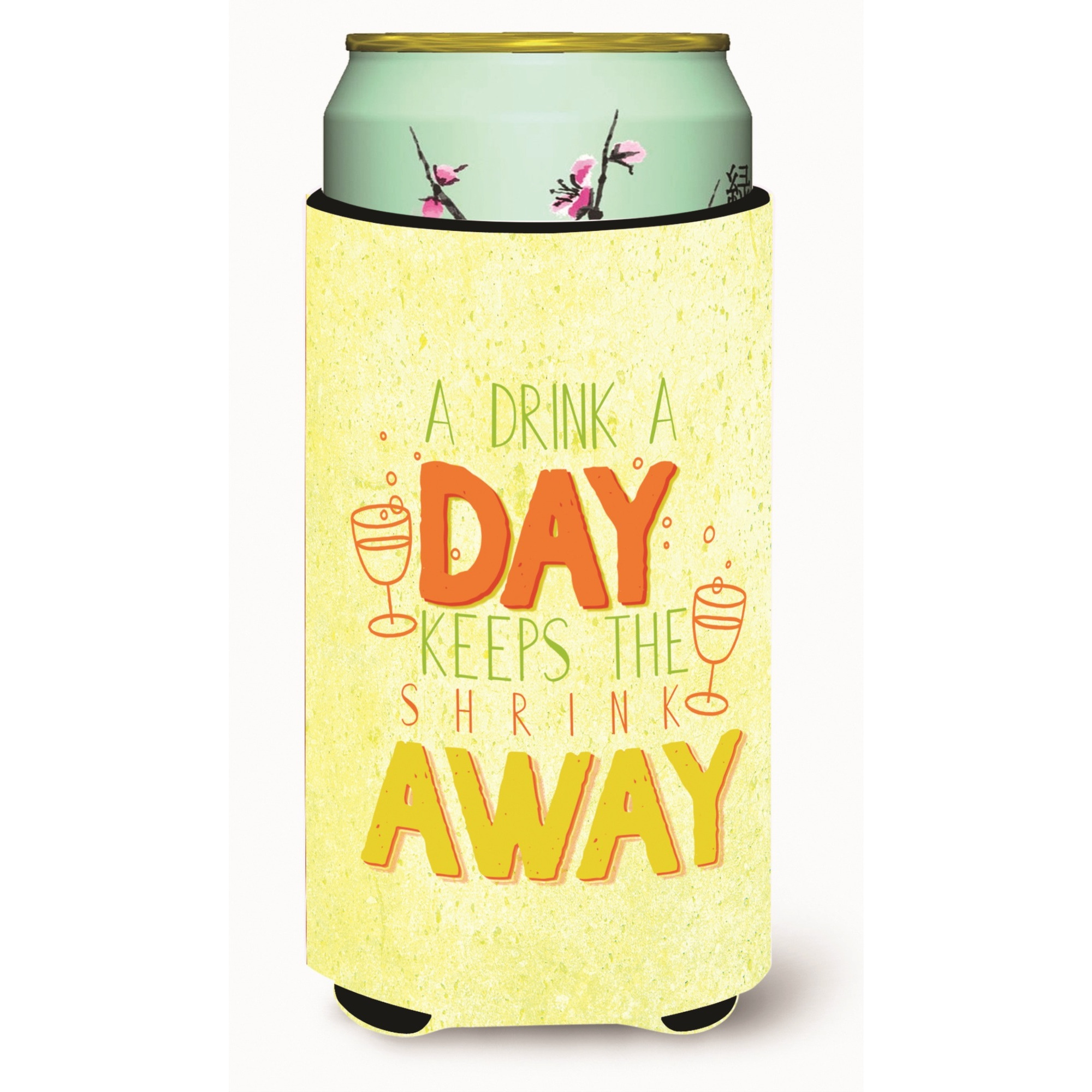 &quotCaroline's Treasures A Drink A Day Tall Boy Beverage Insulator Hugger, Multicolor"