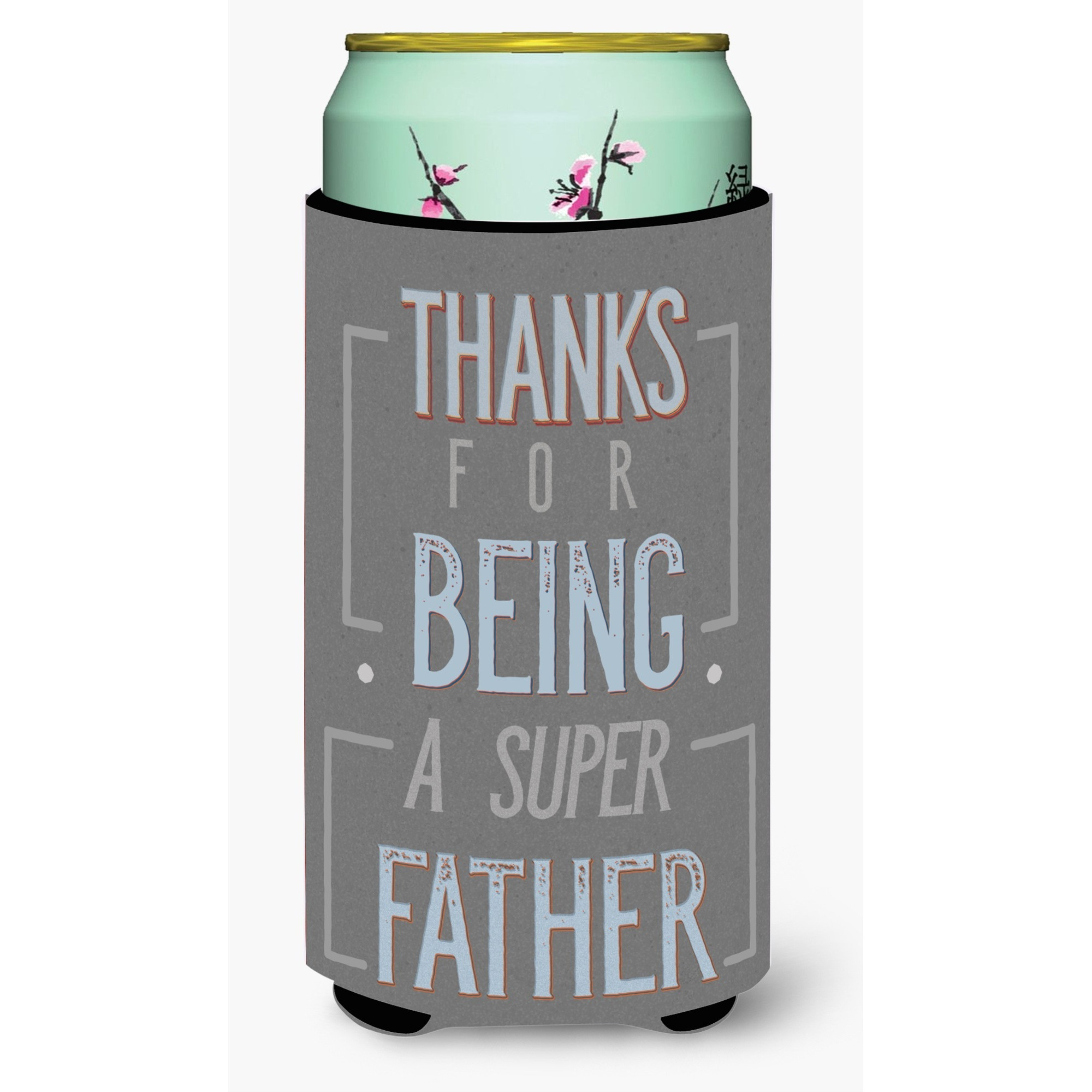 &quotCaroline's Treasures Thanks Super Father Tall Boy Beverage Insulator Hugger, Multicolor"