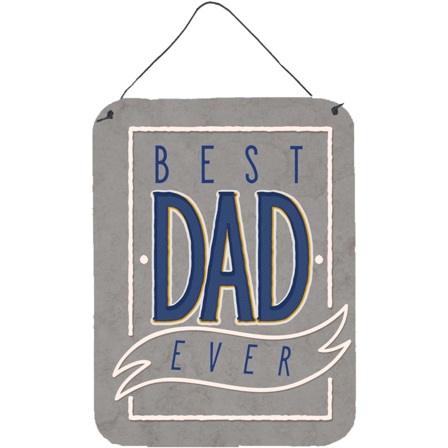 &quotCaroline's Treasures Best Dad Ever Metal Print, 16 H x 12 W, Multicolor"
