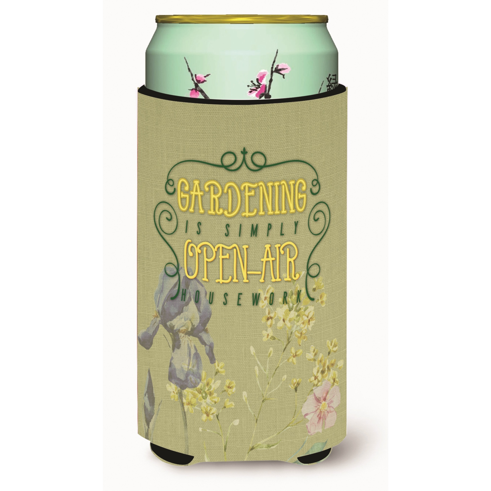 &quotCaroline's Treasures Gardening Open Air Housework Tall Boy Beverage Insulator Hugger, Multicolor"