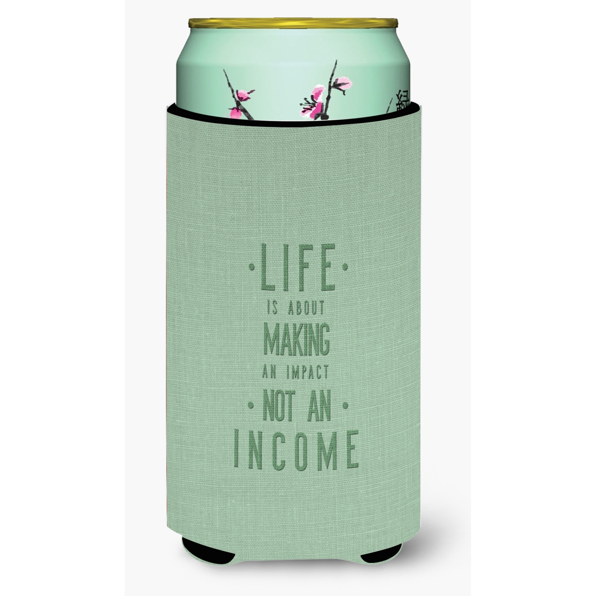 &quotCaroline's Treasures Life Is Making An Impact Tall Boy Beverage Insulator Hugger, Multicolor"