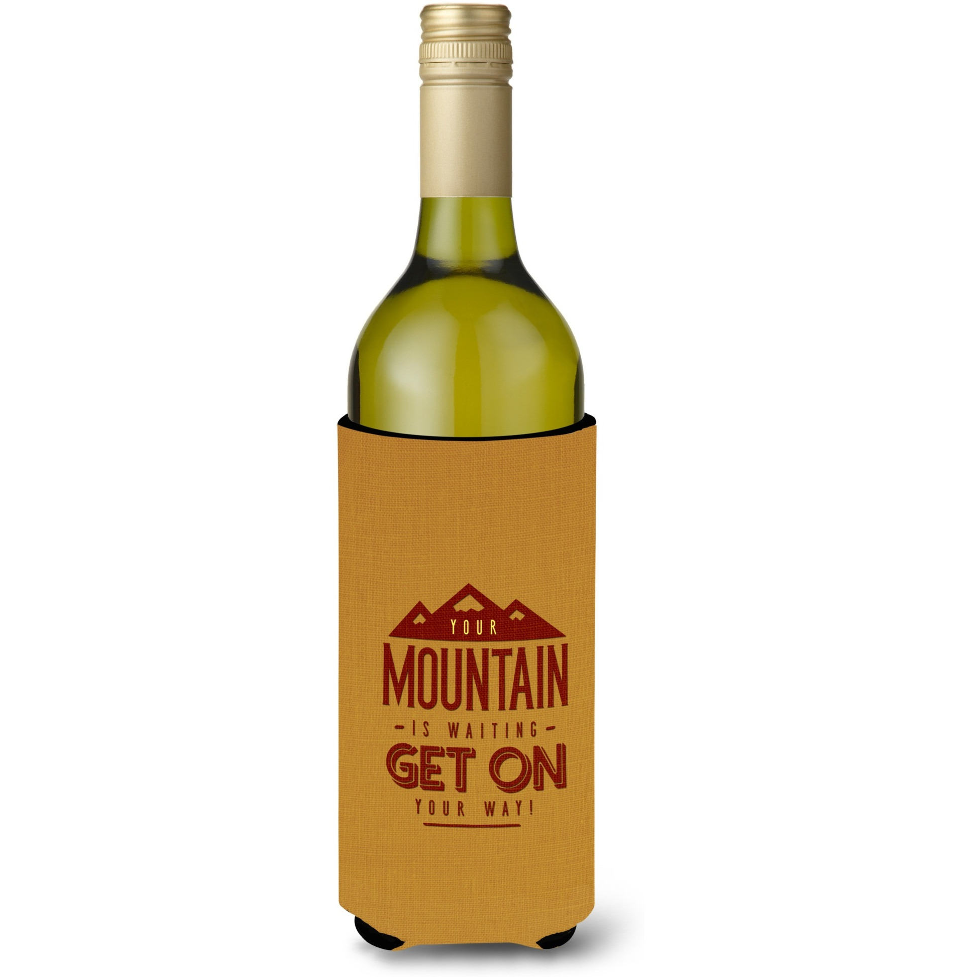 &quotCaroline's Treasures BB5451LITERK The Mountain is Waiting Wine Bottle Beverage Insulator Hugger, 750ml, Multicolor"