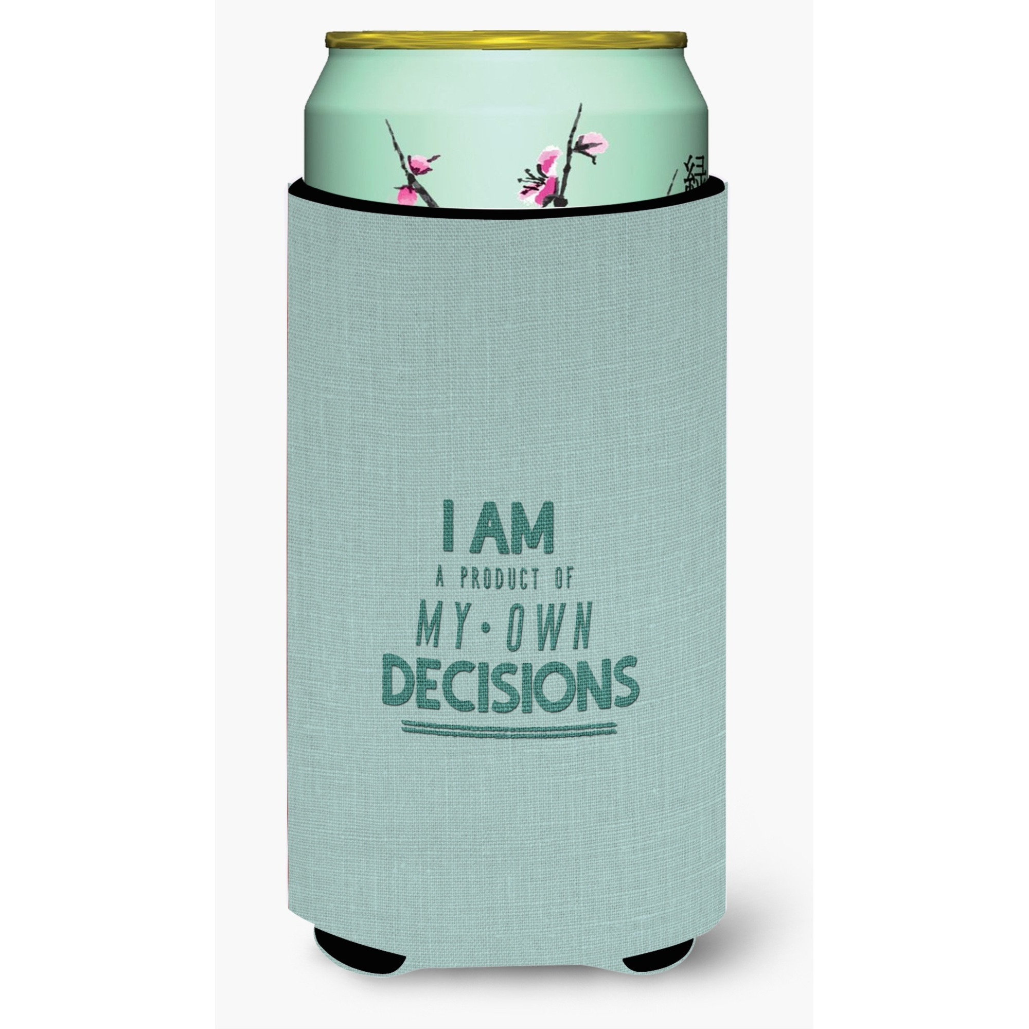 &quotCaroline's Treasures Product of My Own DECISIONS Tall Boy Beverage Insulator Hugger, Multicolor"