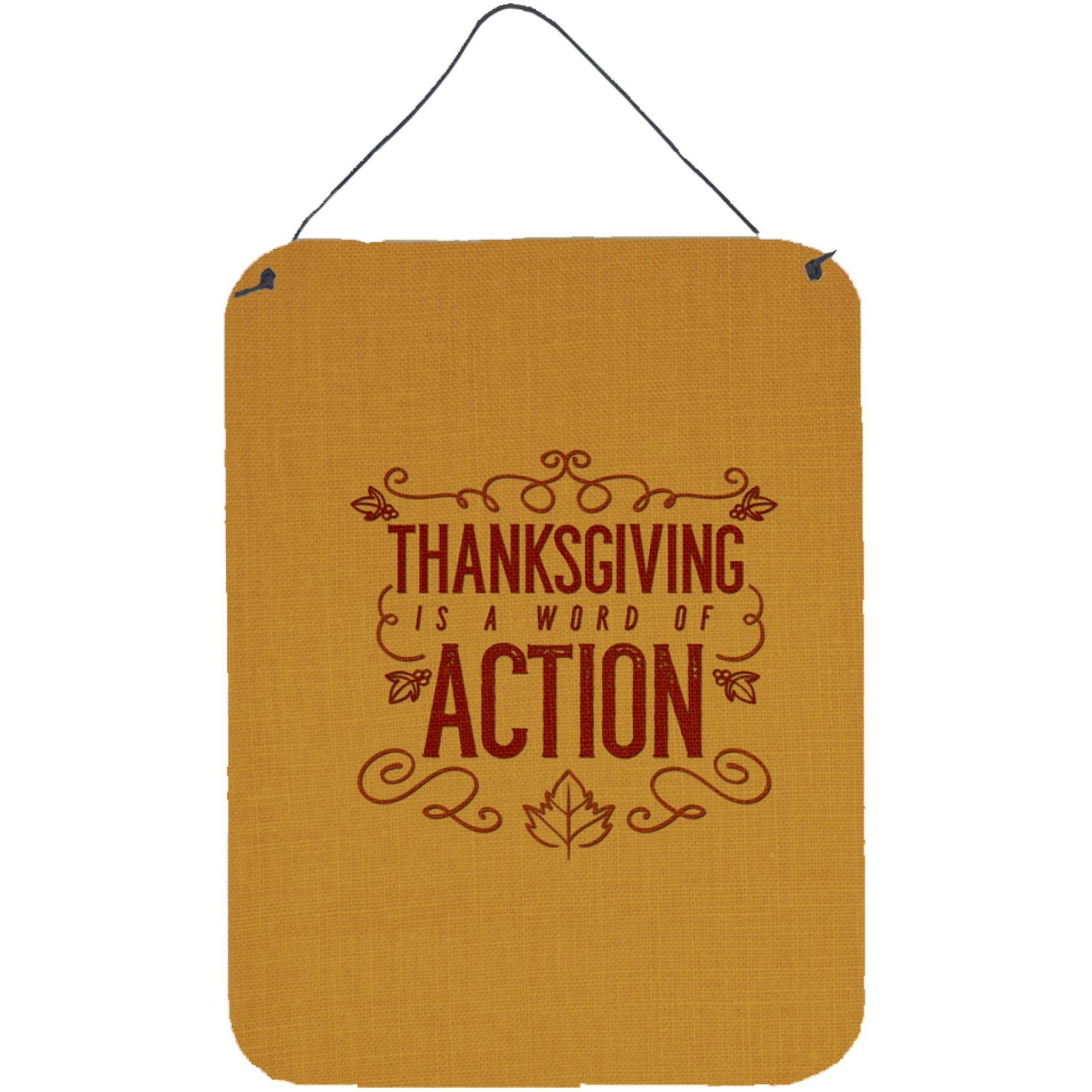 &quotCaroline's Treasures Thanksgiving is Action Metal Print, 16 H x 12 W, Multicolor"