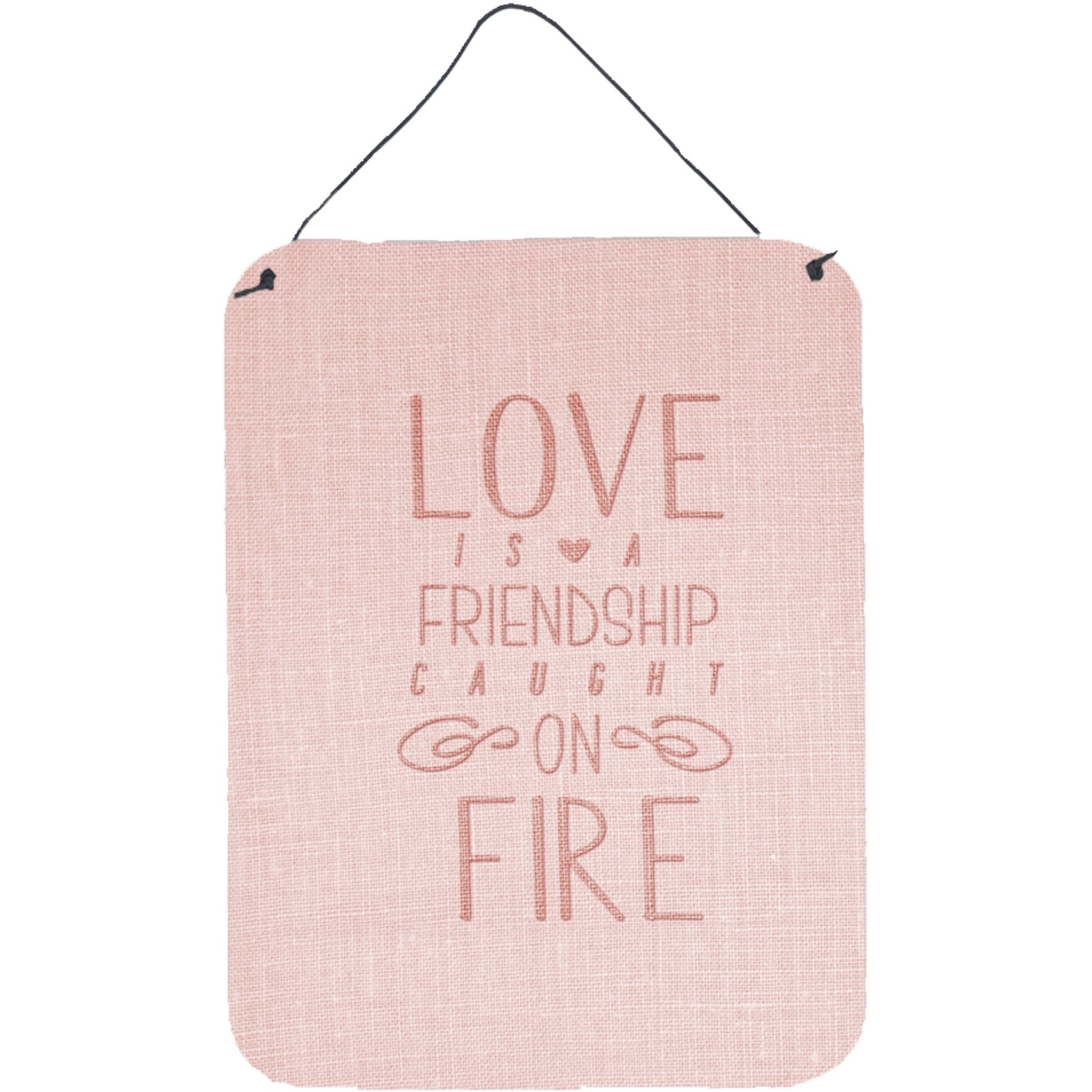 &quotCaroline's Treasures Love is a Friendship Metal Print, 16 H x 12 W, Multicolor"