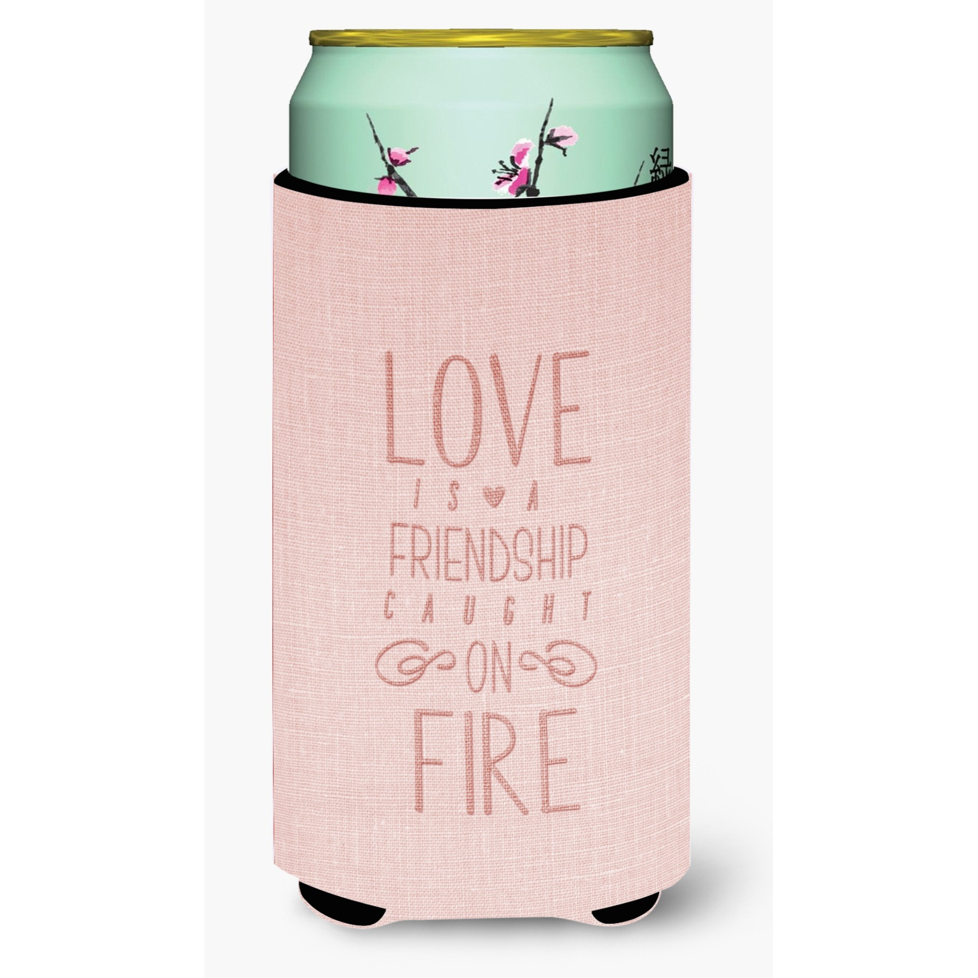 &quotCaroline's Treasures love Is A Friendship Tall Boy Beverage Insulator Hugger, Multicolor"