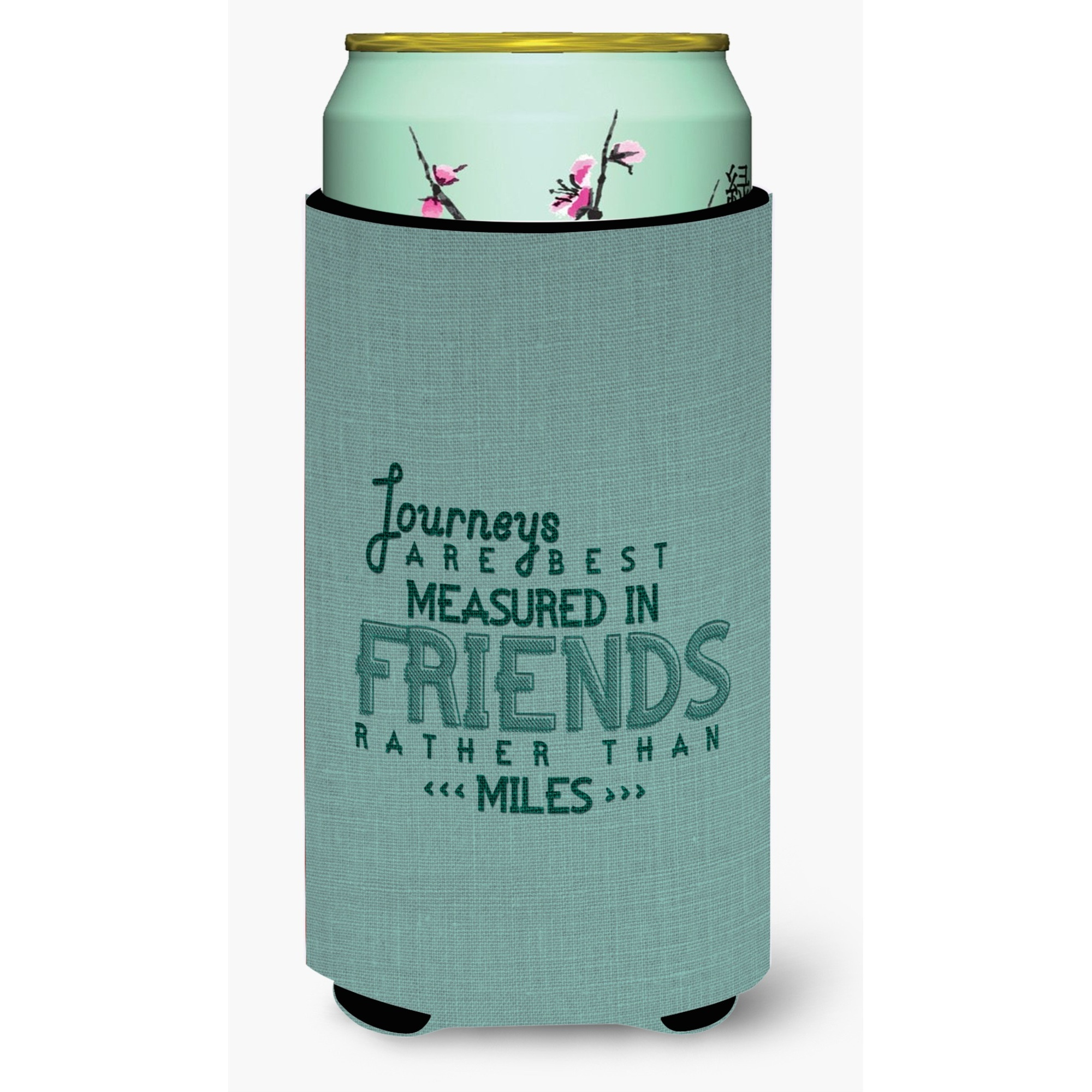 &quotCaroline's Treasures Journeys Are Measured In Friends Tall Boy Beverage Insulator Hugger, Multicolor"