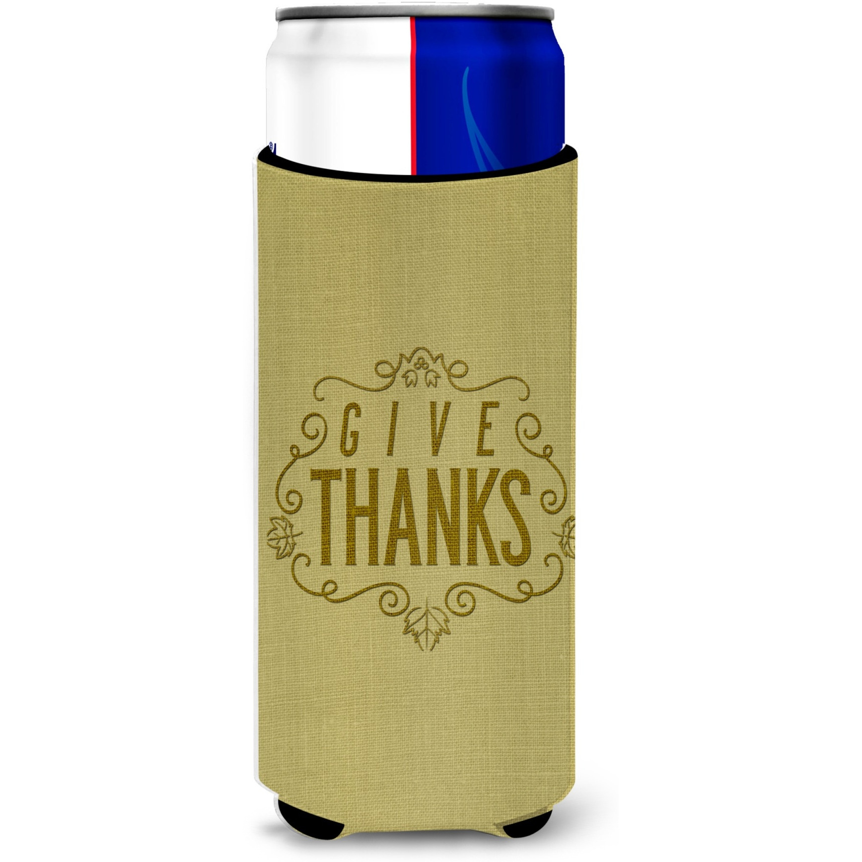 &quotCaroline's Treasures Give Thanks Michelob Ultra Hugger For Slim Cans, Multicolor"